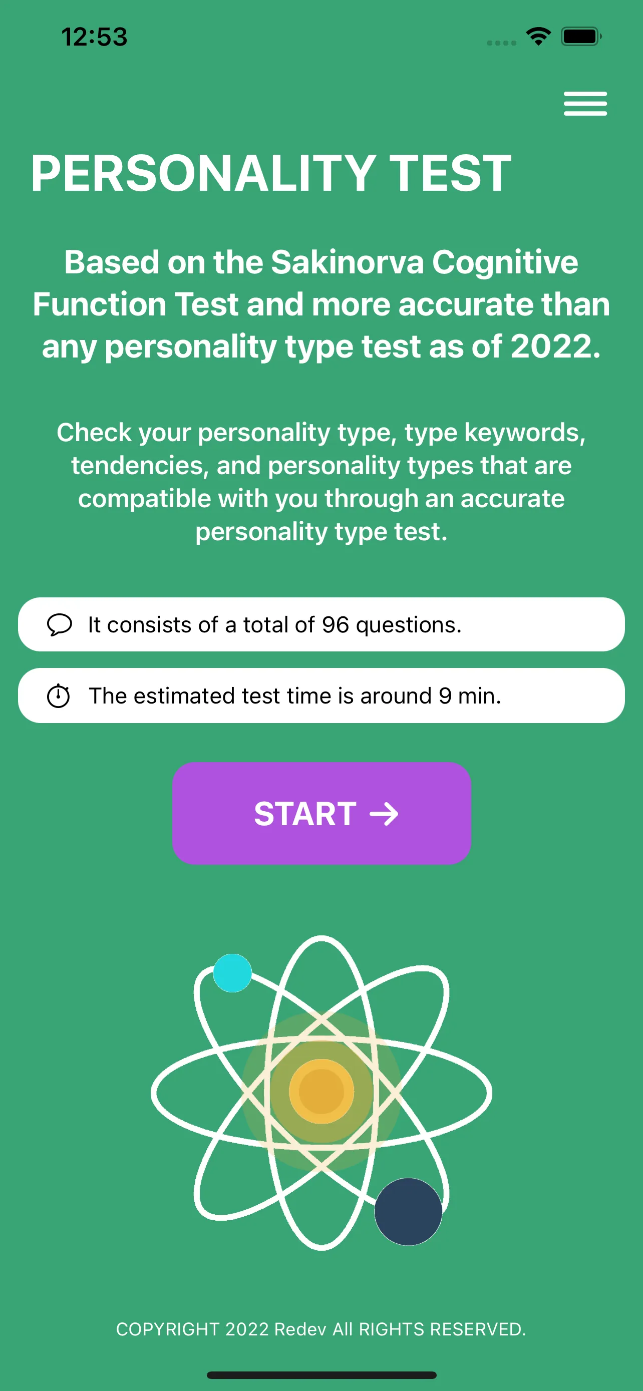 16 Personalities Test iphone screenshot 1