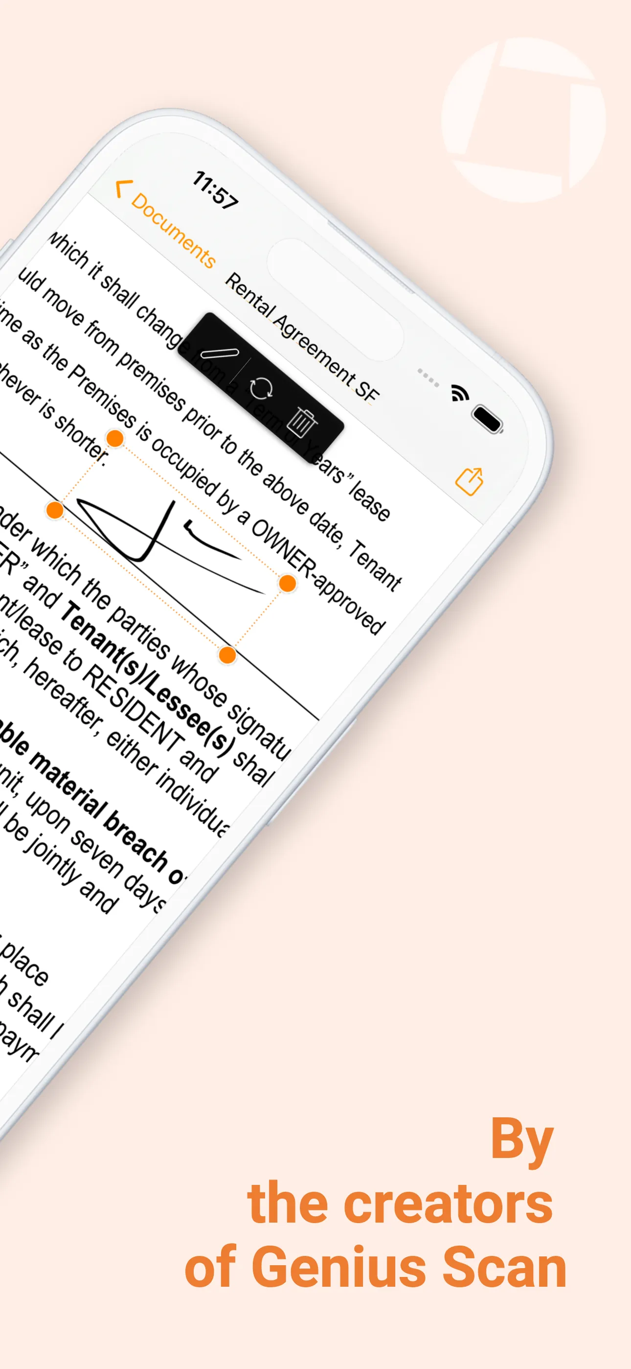 Genius Sign: PDF doc signature iphone screenshot 2