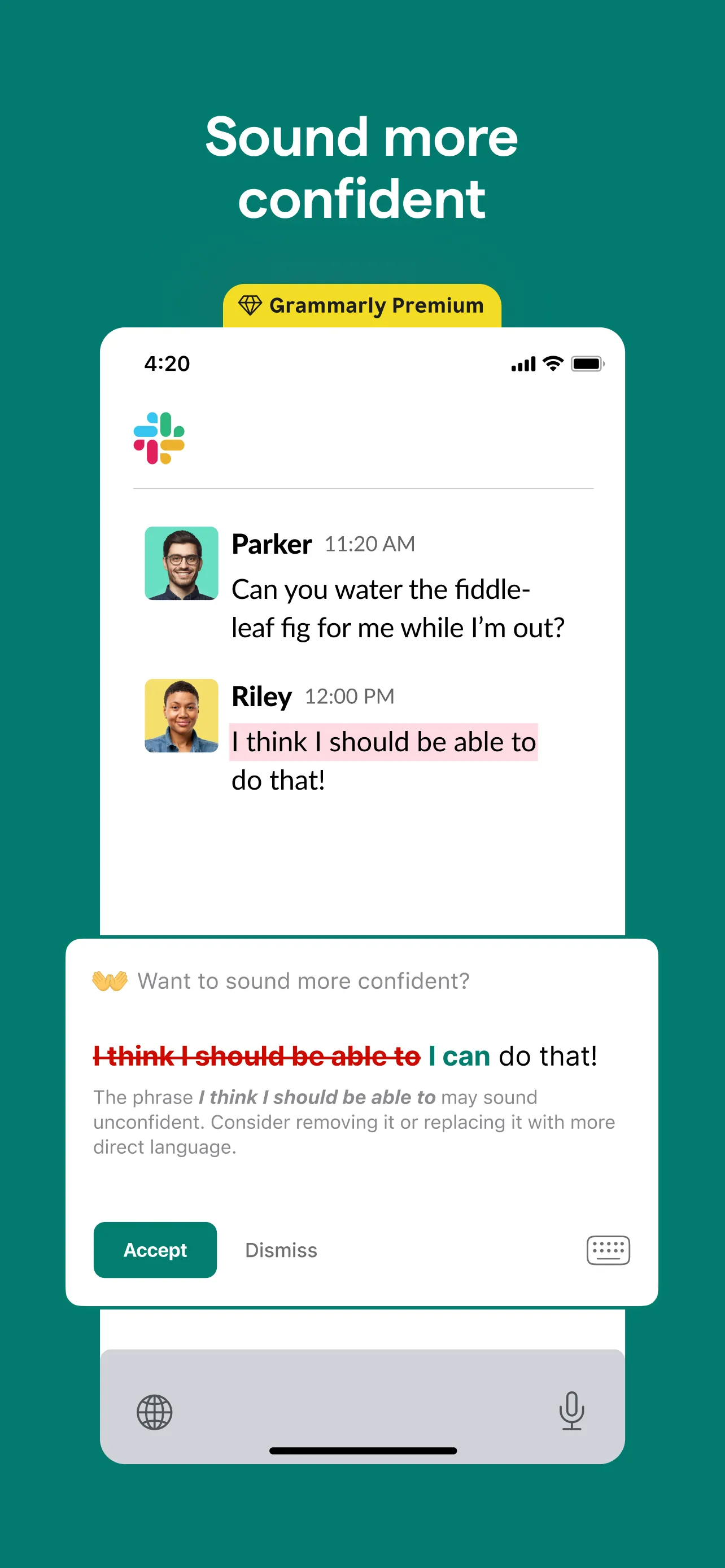 Grammarly: AI Writing Keyboard iphone screenshot 6