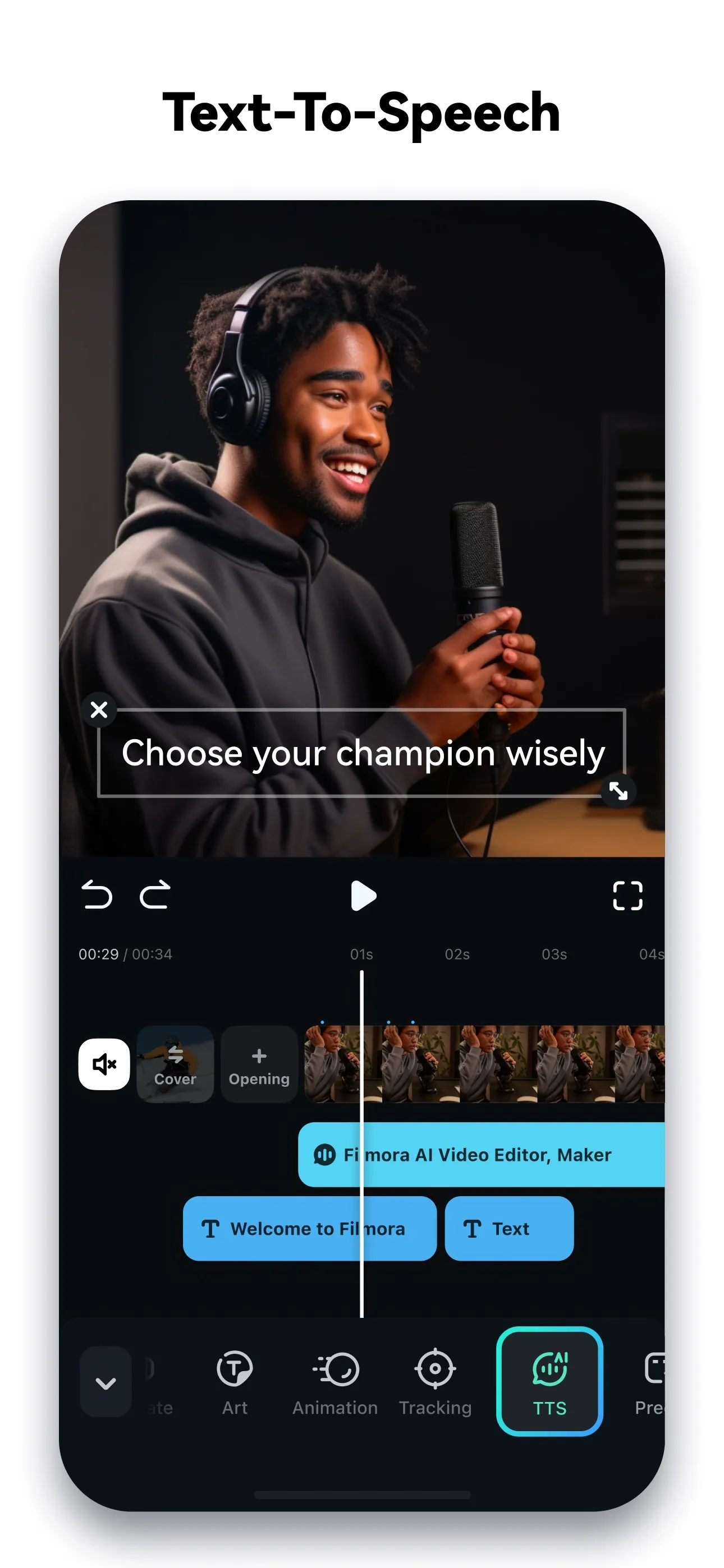 Filmora：AI Video Editor, Maker iphone screenshot 3