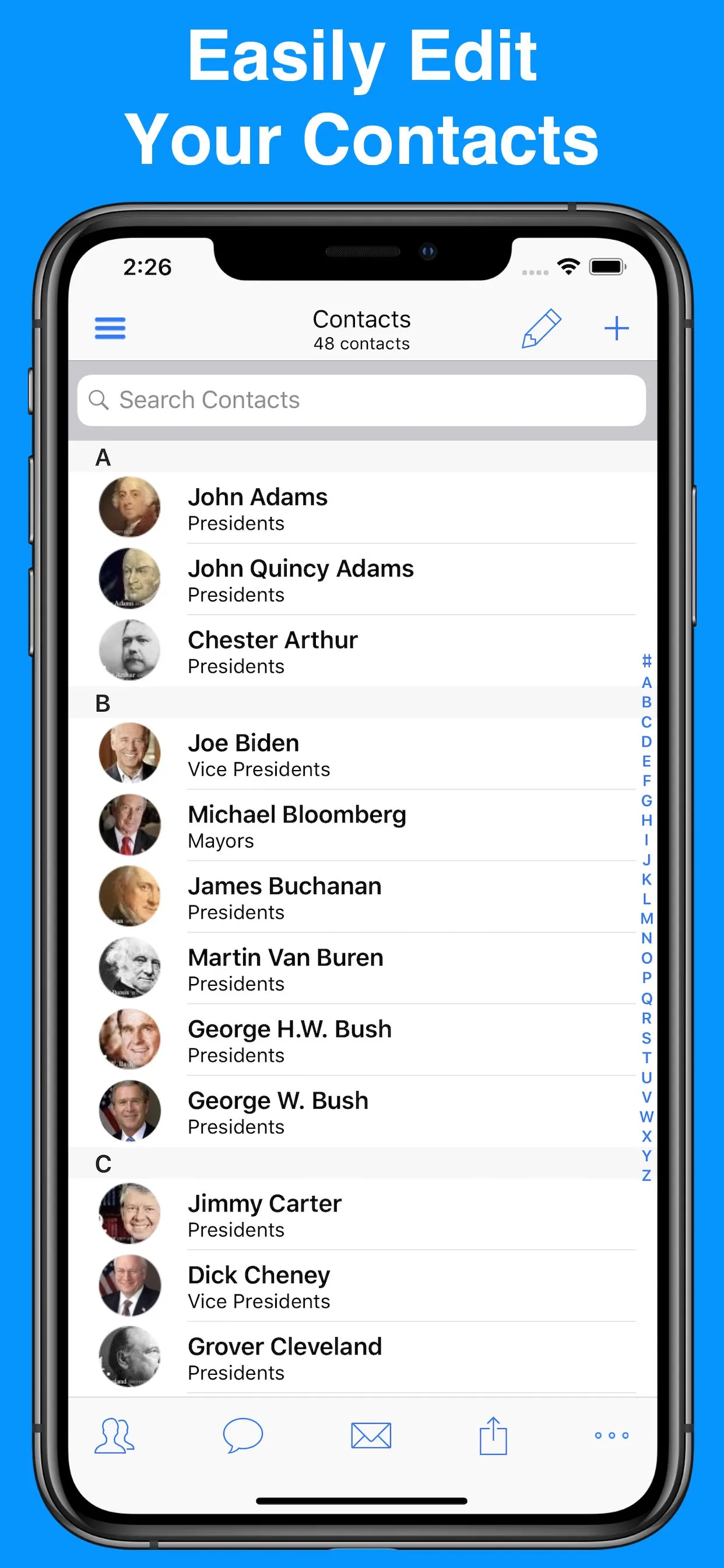 A2Z Contacts - Group Text App iphone screenshot 2