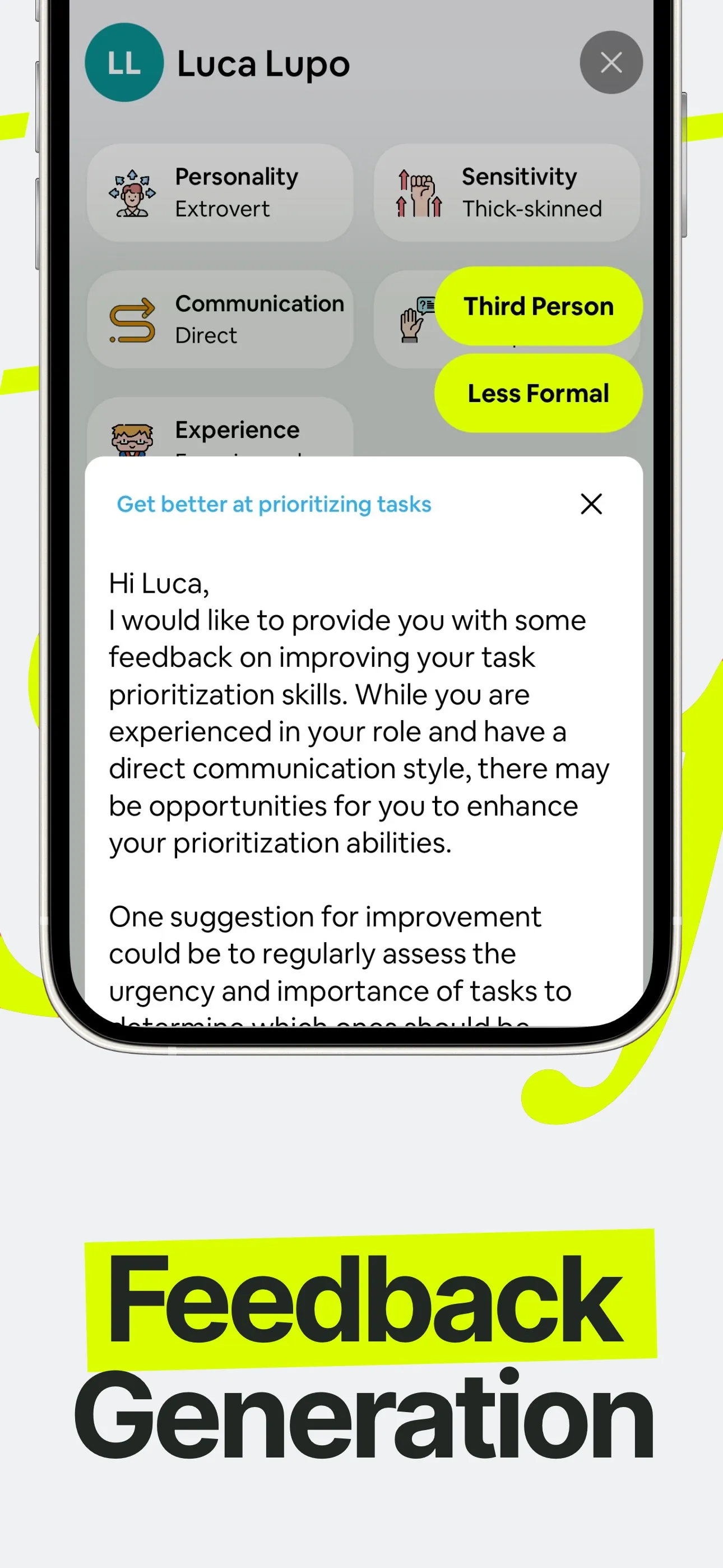Feedback AI: Craft & Deliver iphone screenshot 2