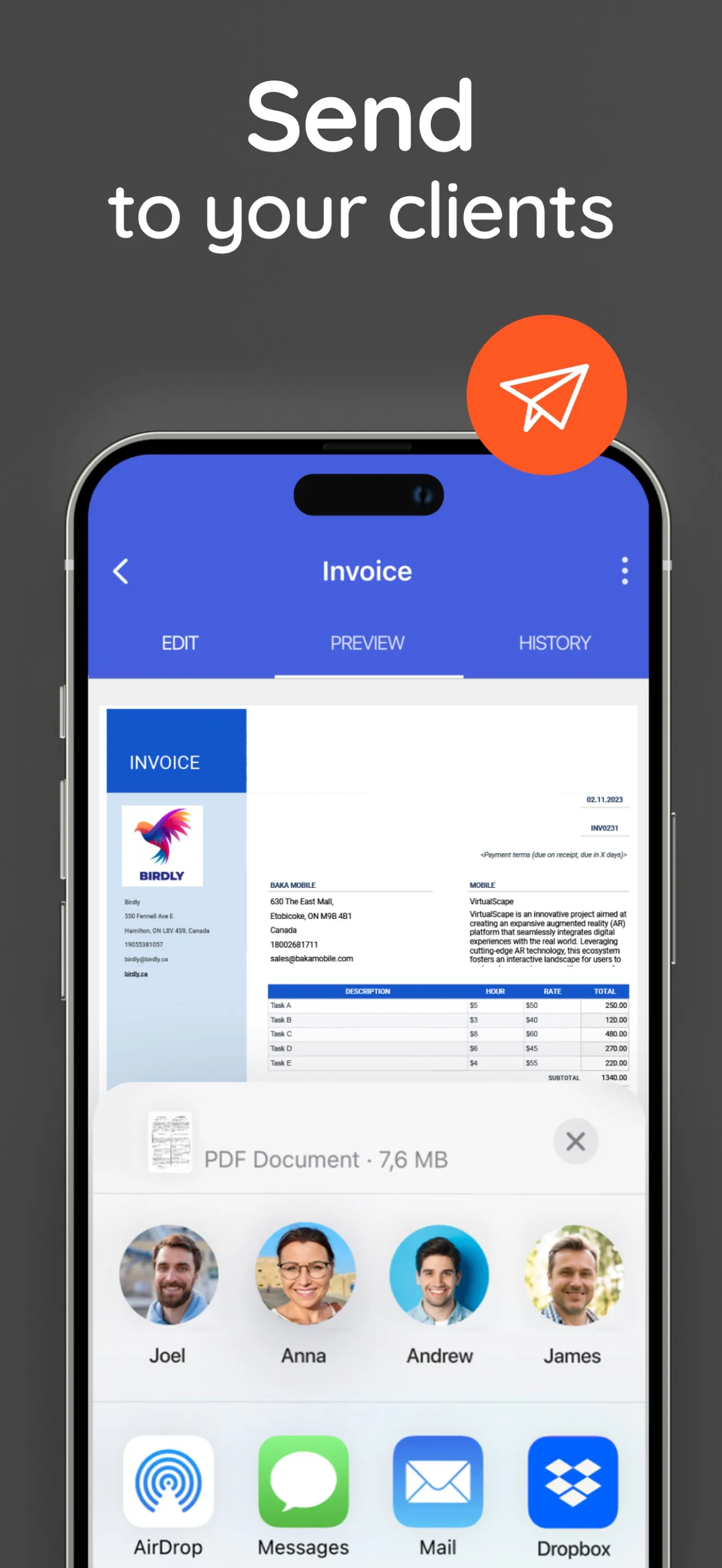 Invoice Simple: Invoice Maker iphone screenshot 5