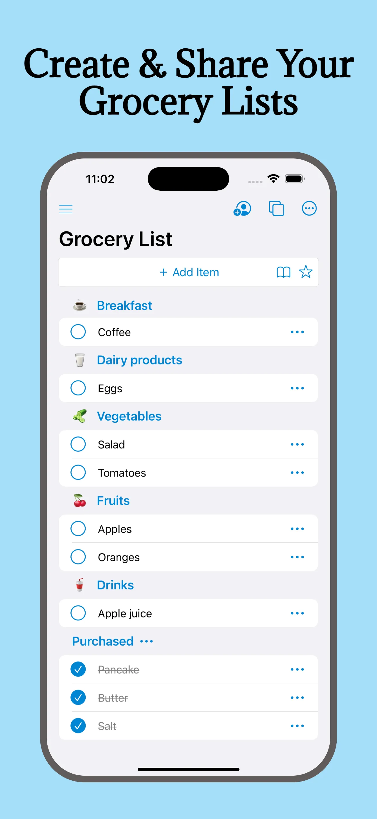 Shoppylist - Grocery List iphone screenshot 1