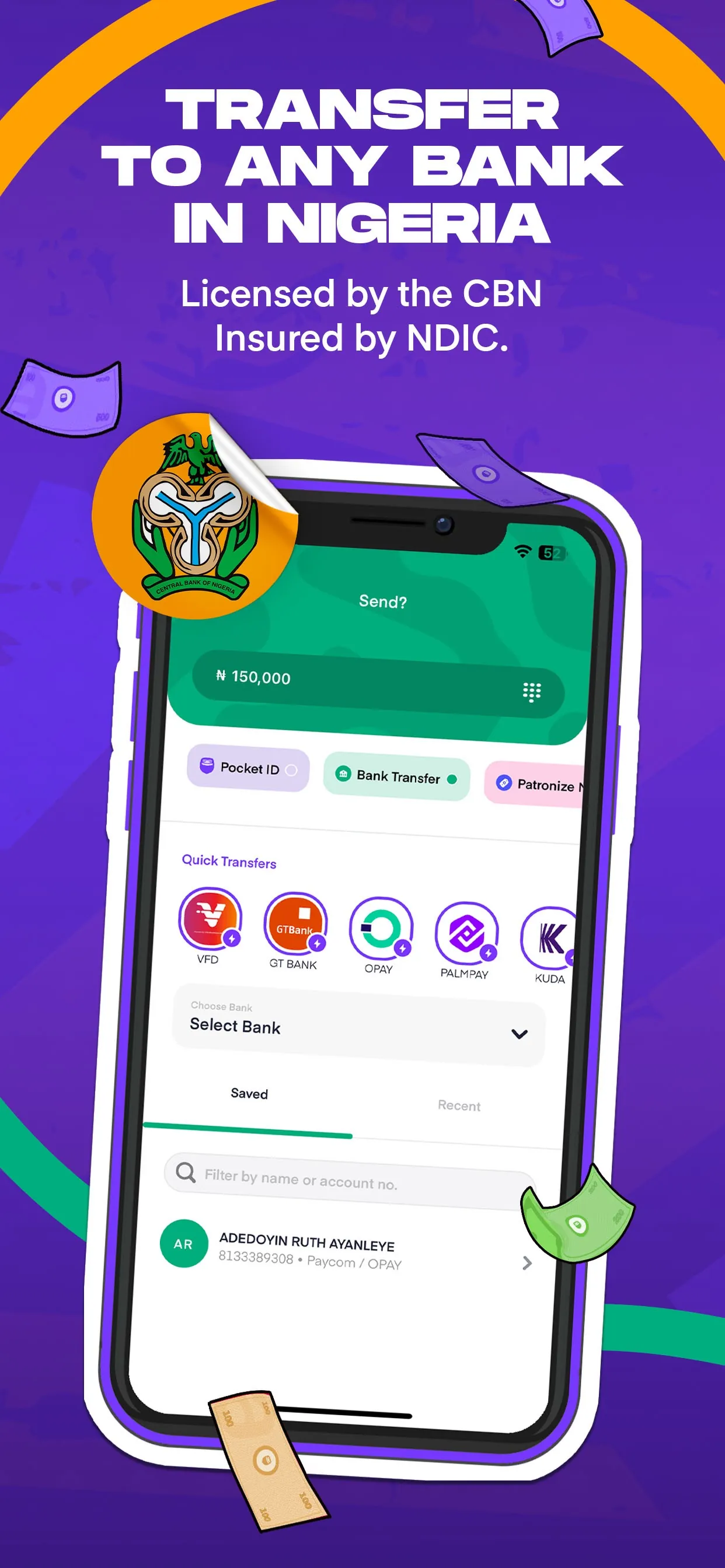 PocketApp: Send & Manage Money iphone screenshot 1