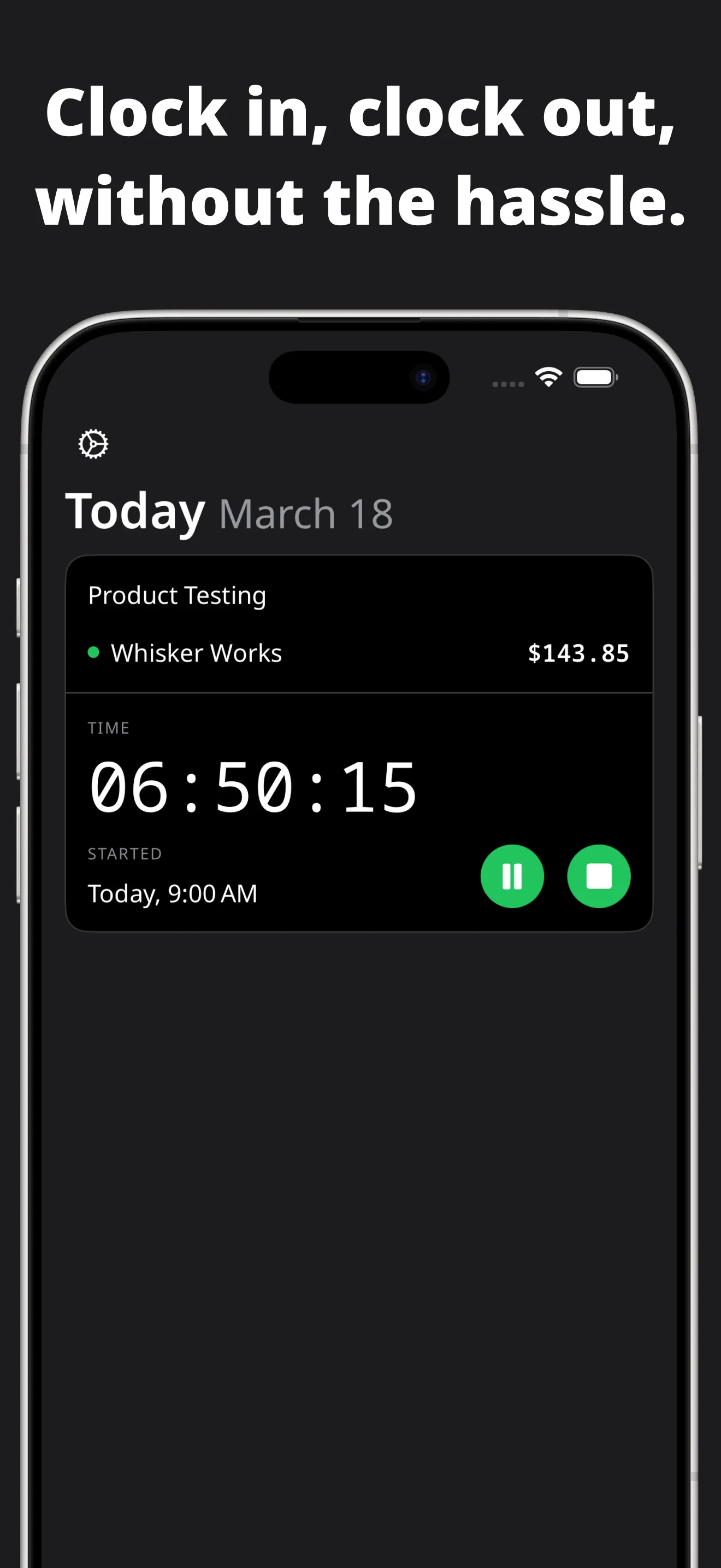 Clock In: Work Hours Tracker iphone screenshot 2
