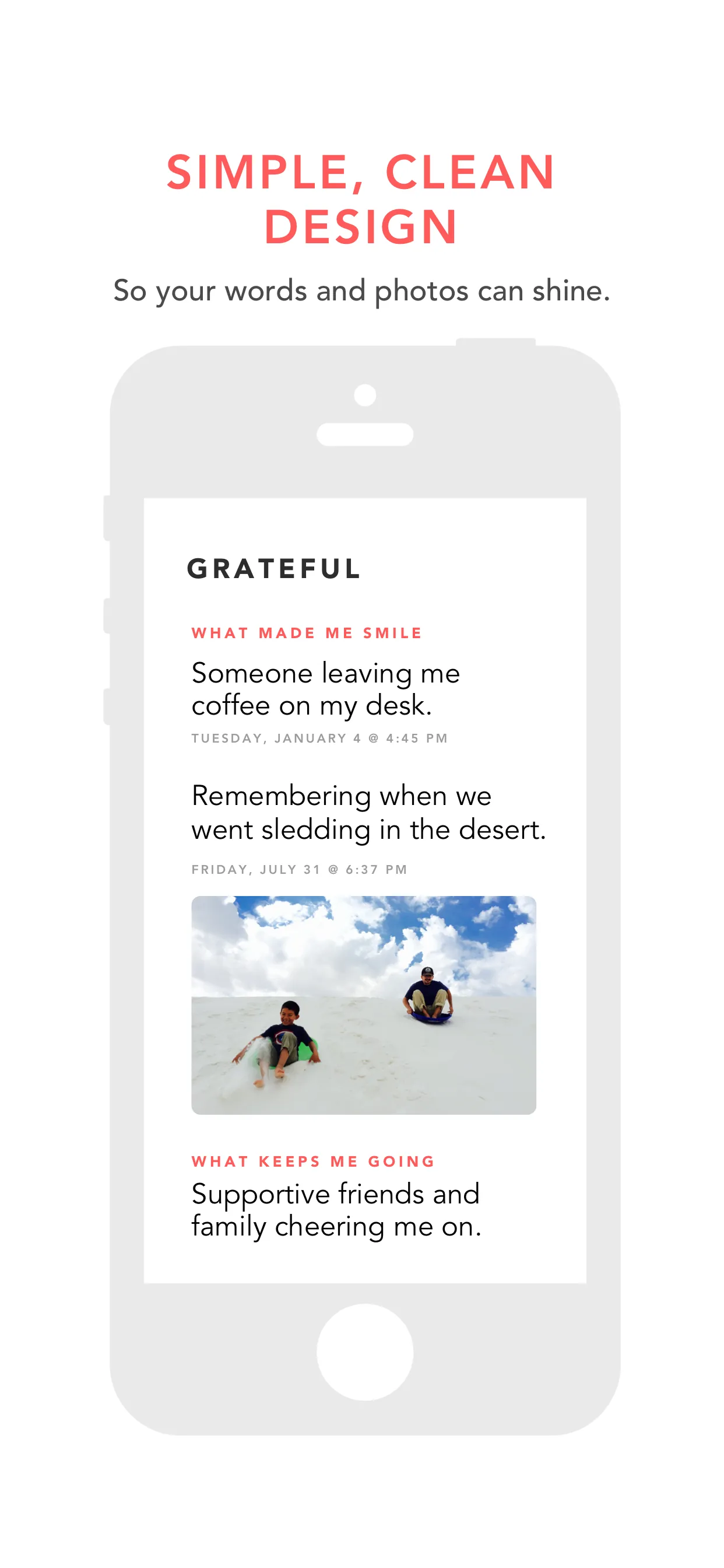 Grateful: A Gratitude Journal iphone screenshot 2