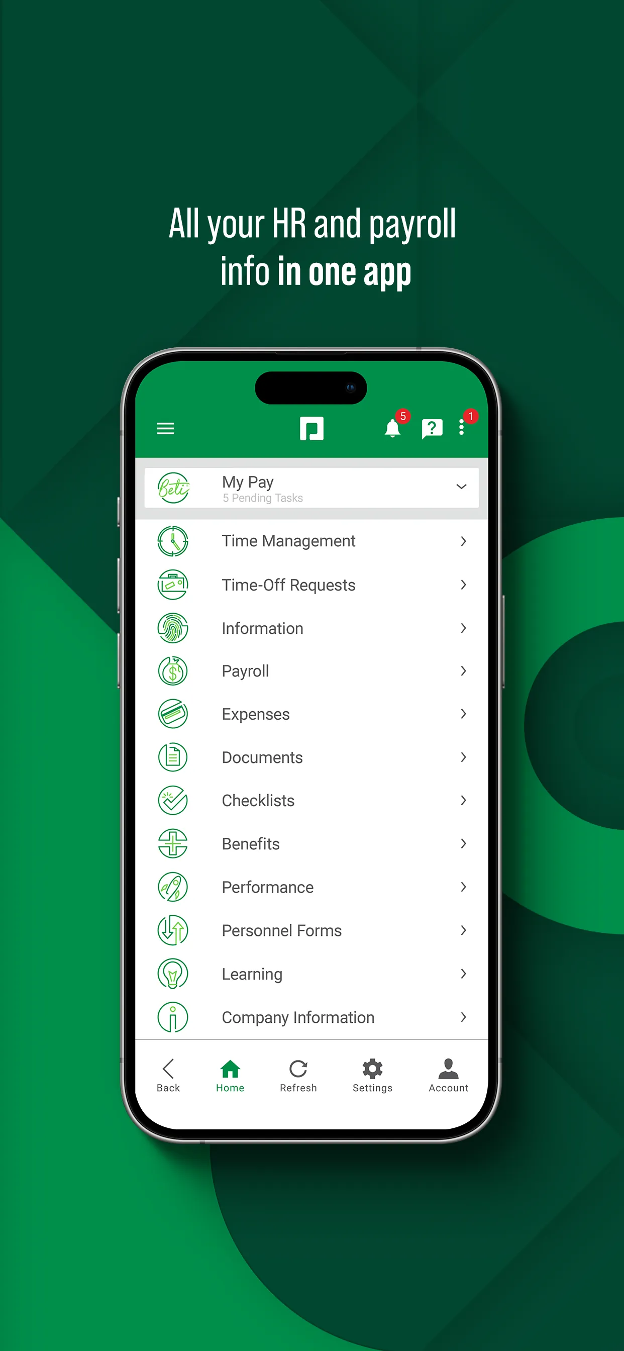Paycom iphone screenshot 1