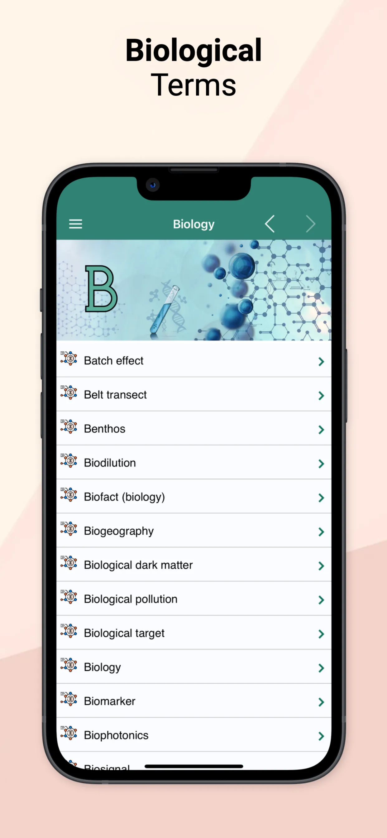 Biology Dictionary & Course iphone screenshot 2