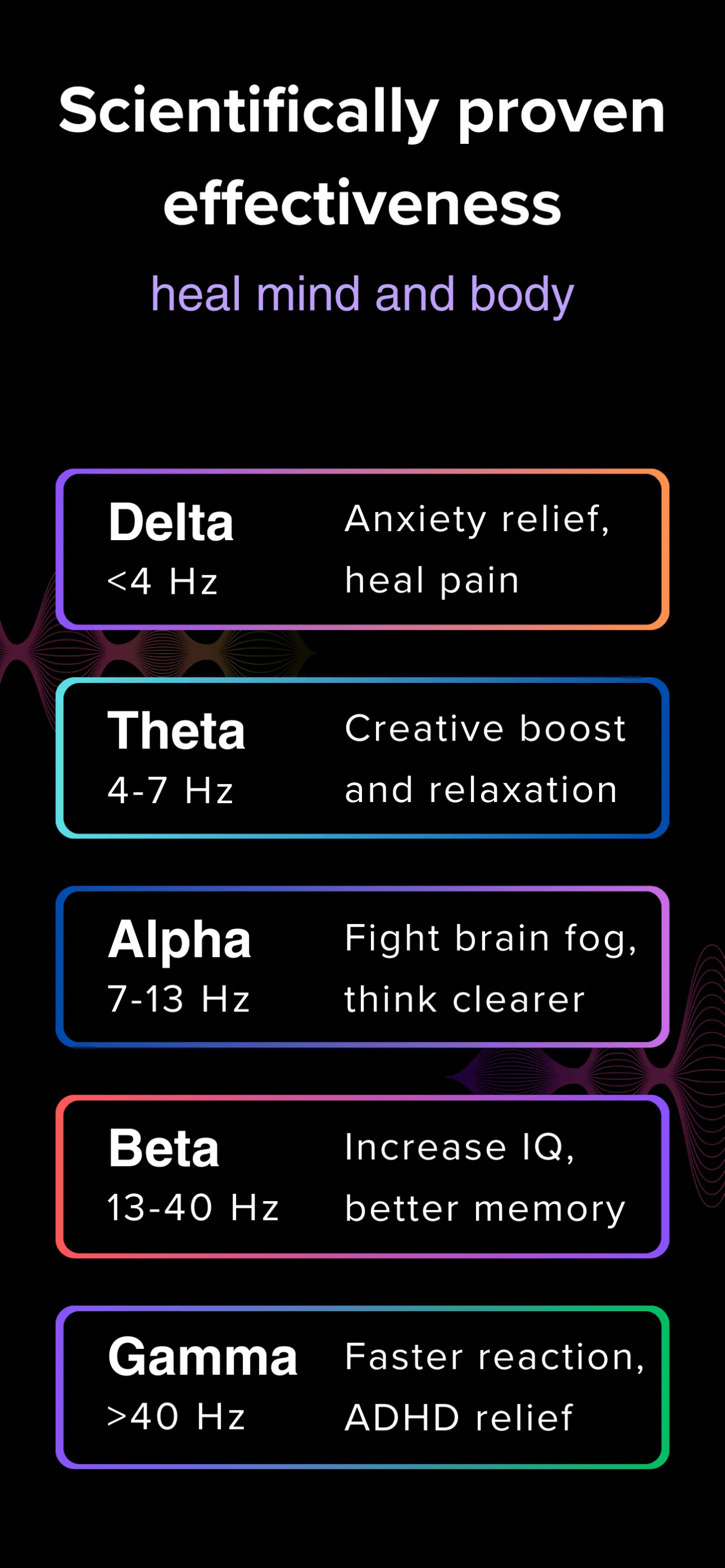 Binaural Beats: Healing sounds iphone screenshot 2
