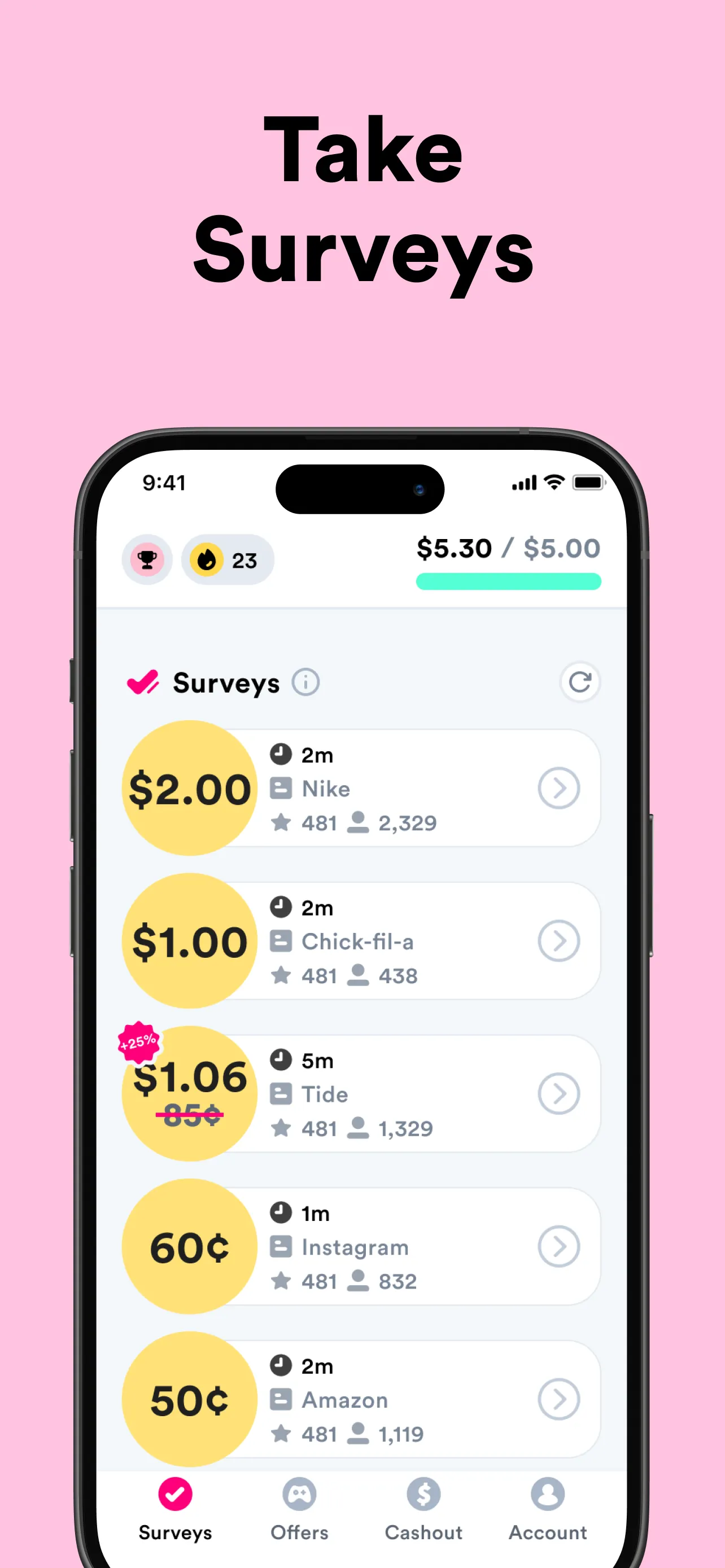 Survey Pop: Make money fast! iphone screenshot 4