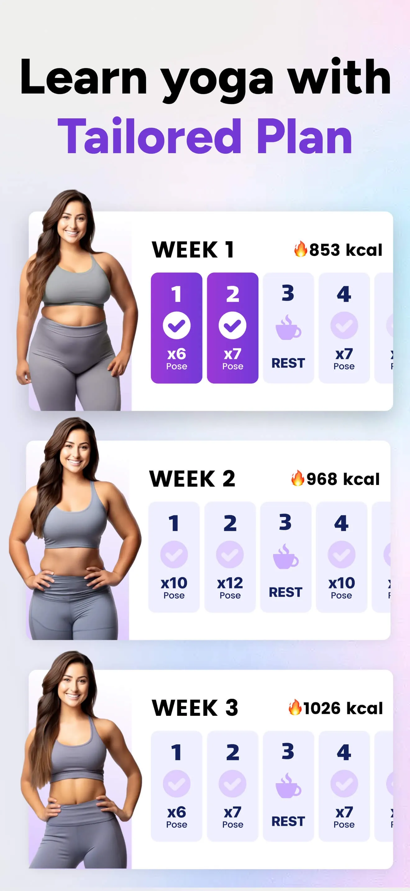 Yoga for Beginners, Pilates+ iphone screenshot 2