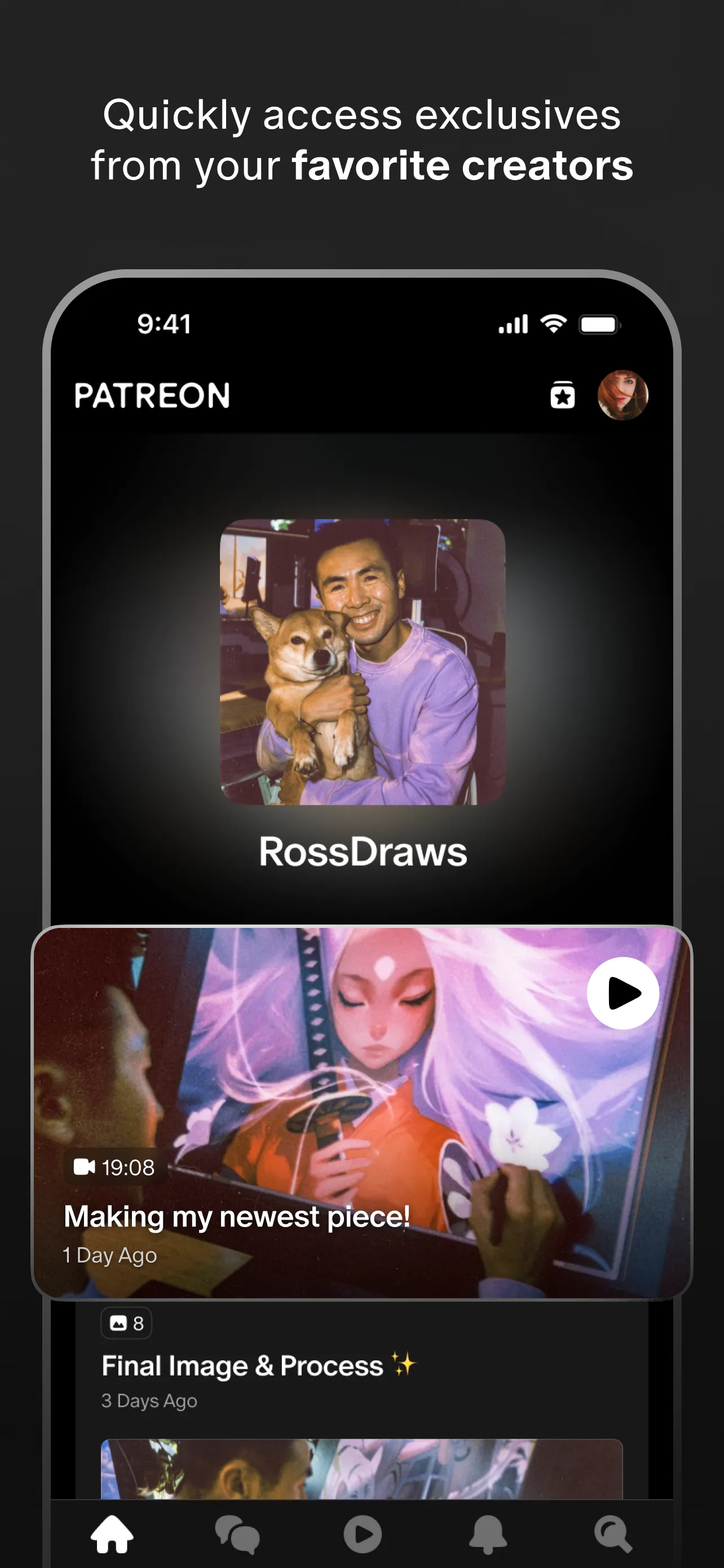 Patreon iphone screenshot 1