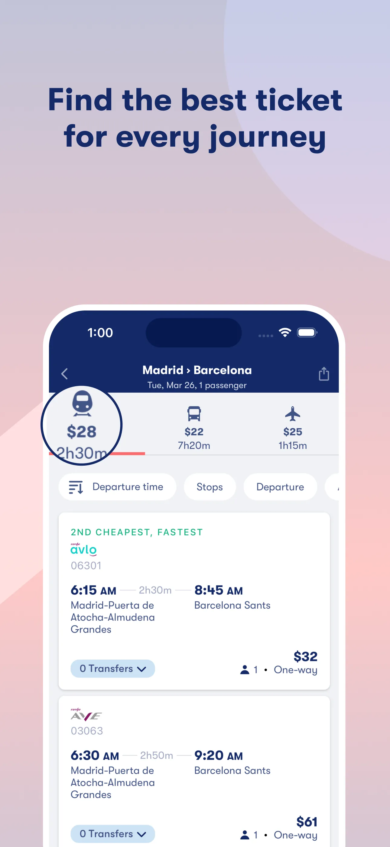 Omio: Europe & U.S. Travel iphone screenshot 2