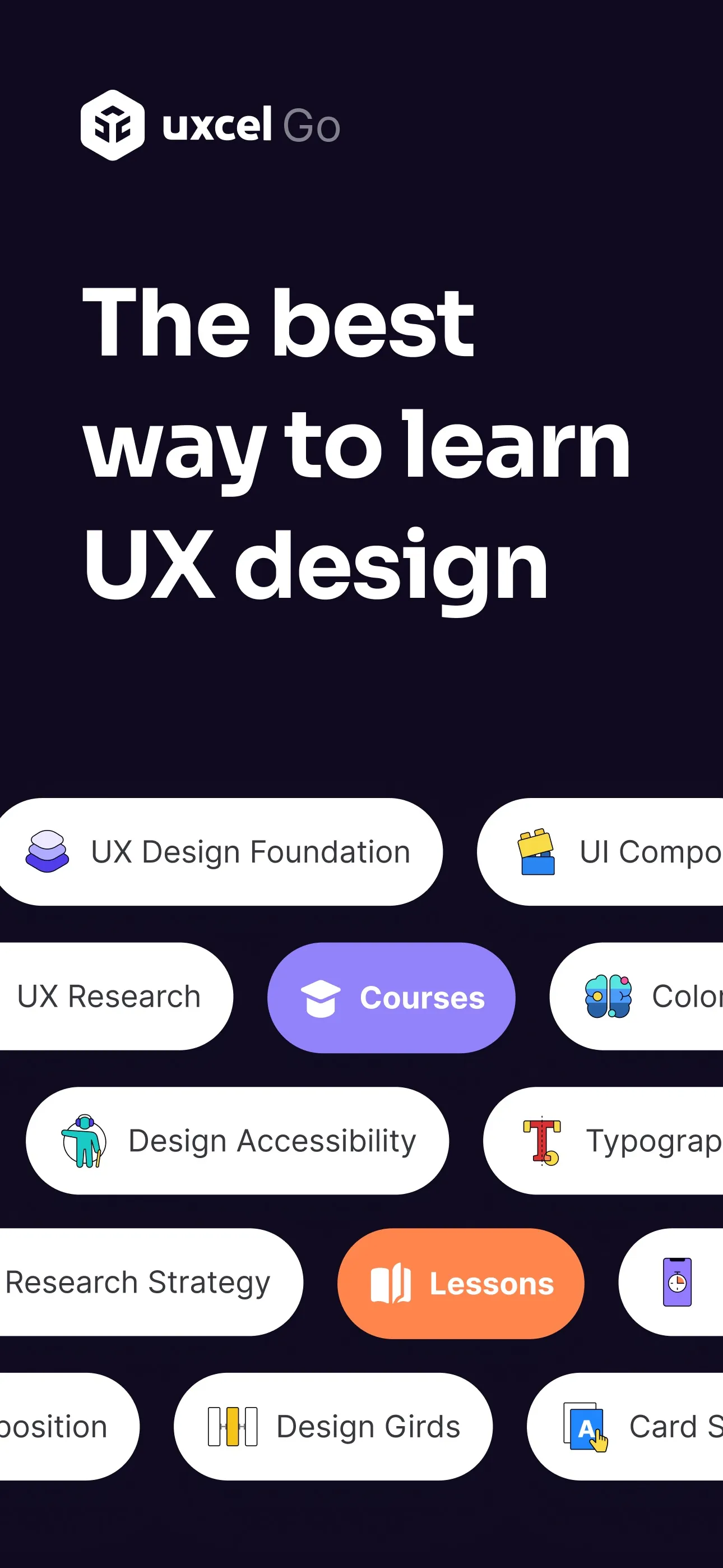 Uxcel Go: Learn UX & UI Design iphone screenshot 1