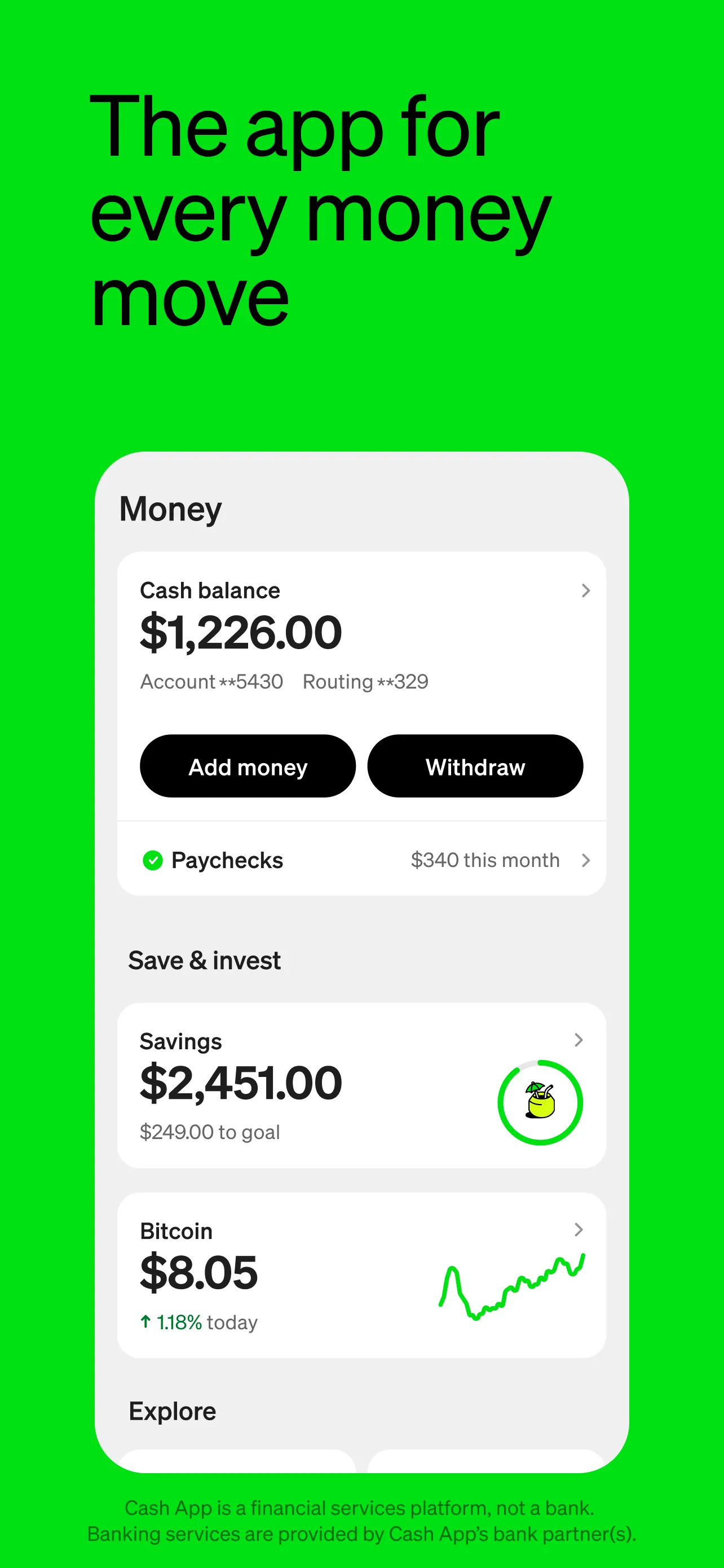 Cash App: Mobile Banking iphone screenshot 1
