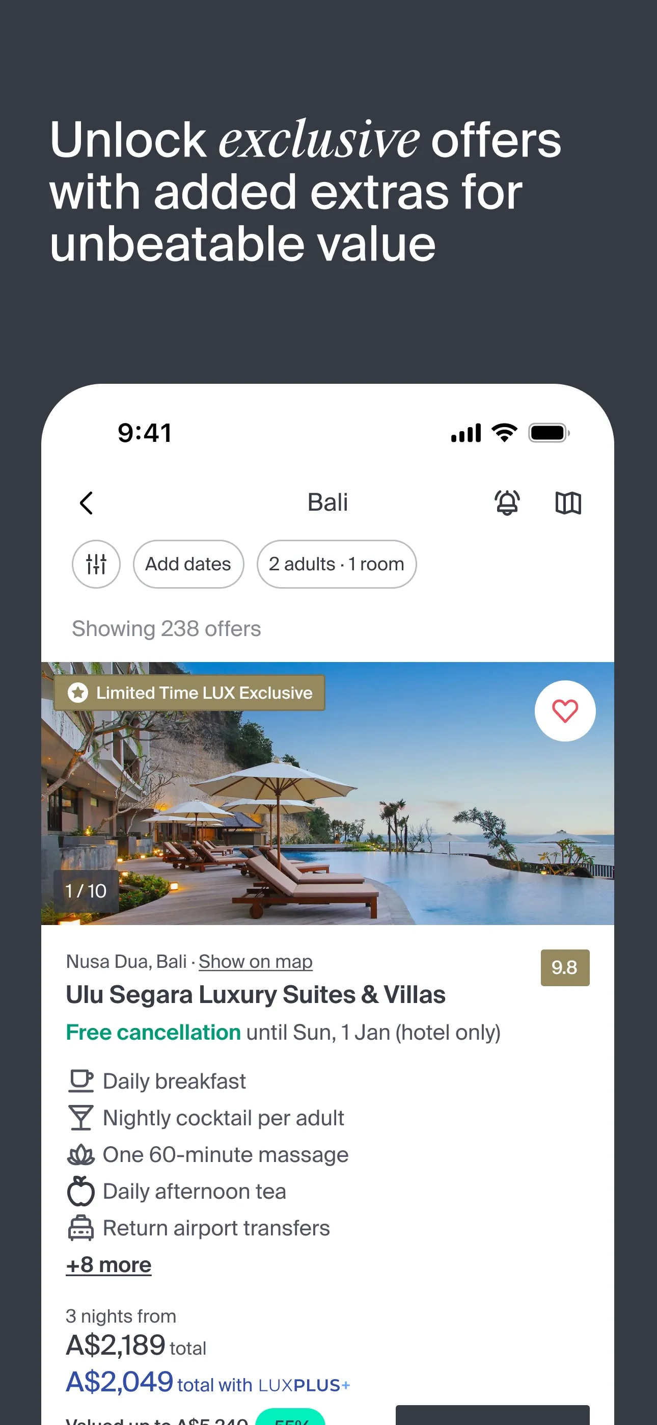 Luxury Escapes: Travel Deals iphone screenshot 4