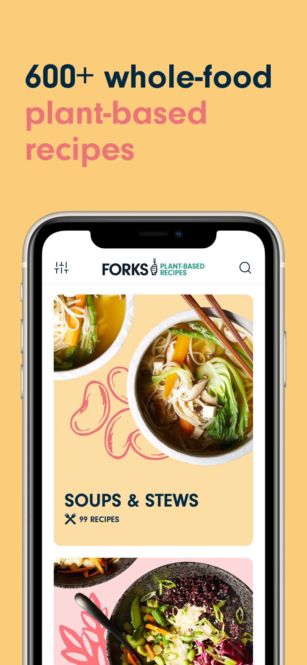 Forks Plant-Based Recipes iphone screenshot 1