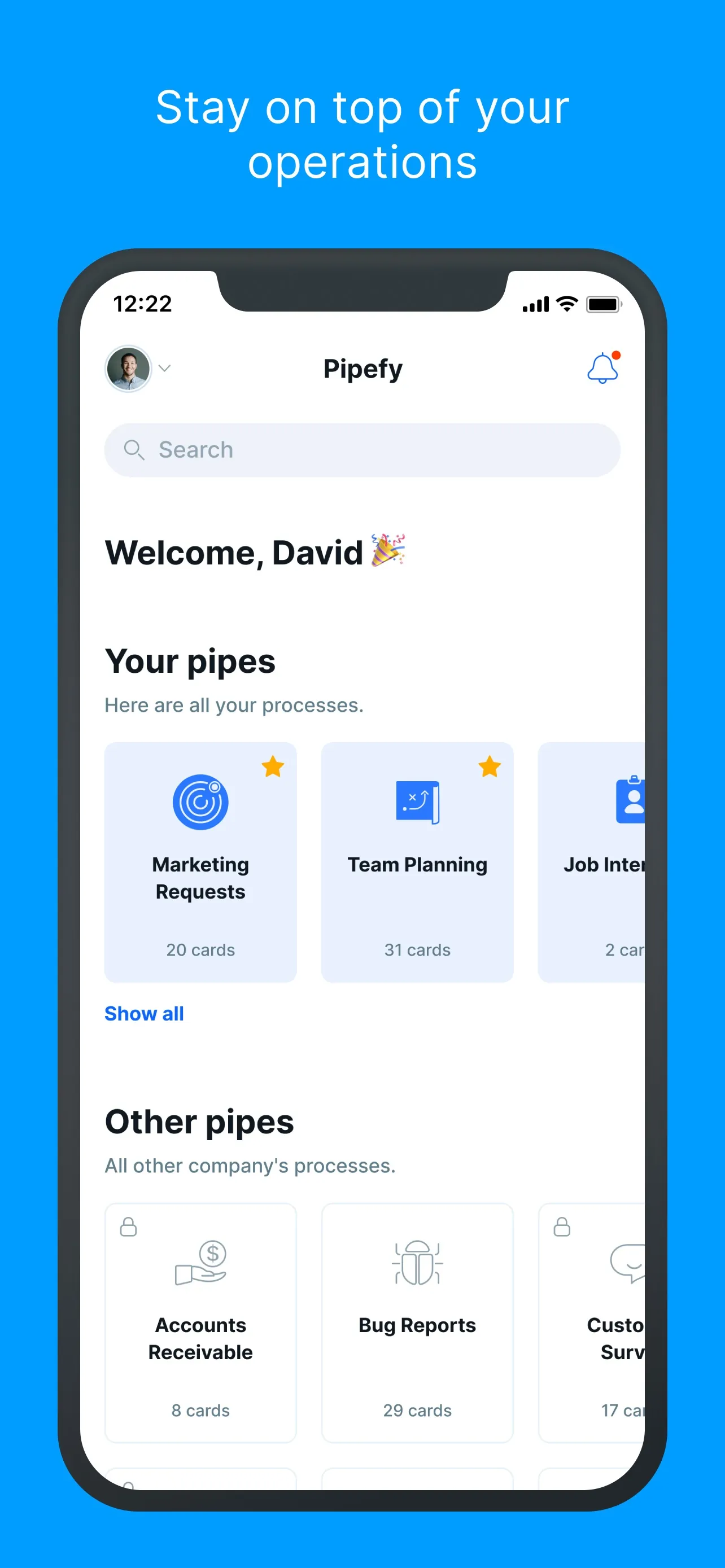 Pipefy - Workflow & Processes iphone screenshot 1