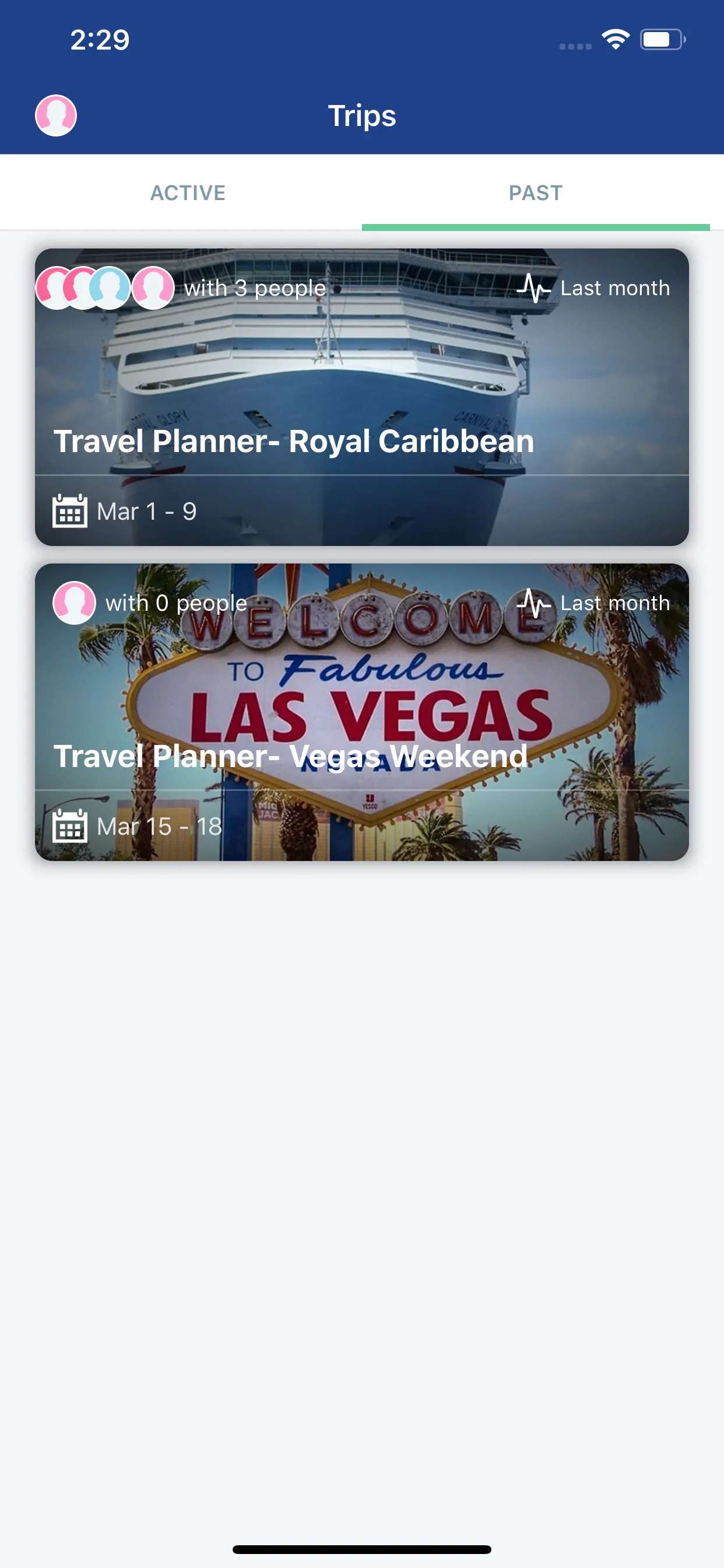 My Travel Planner App iphone screenshot 1