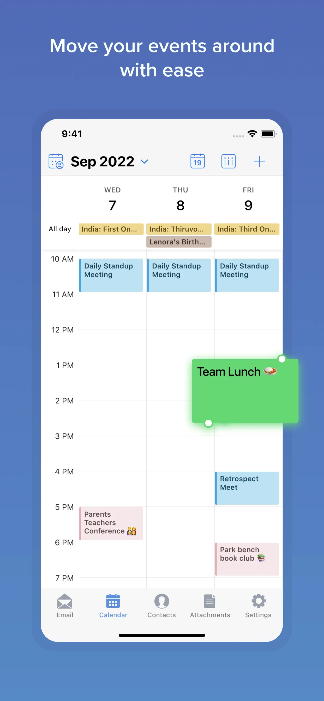 Zoho Mail - Email and Calendar iphone screenshot 3