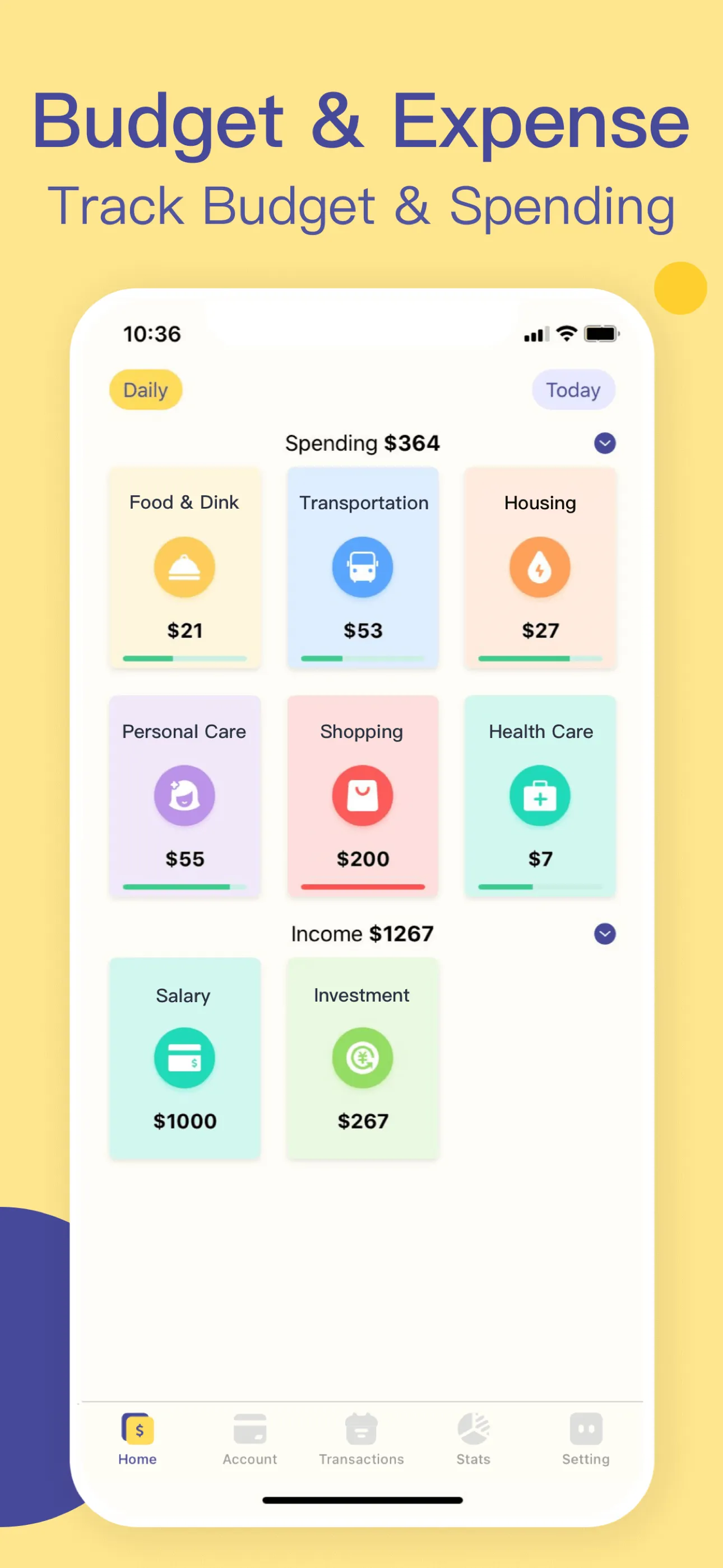 Budget App - Spending Tracker iphone screenshot 1