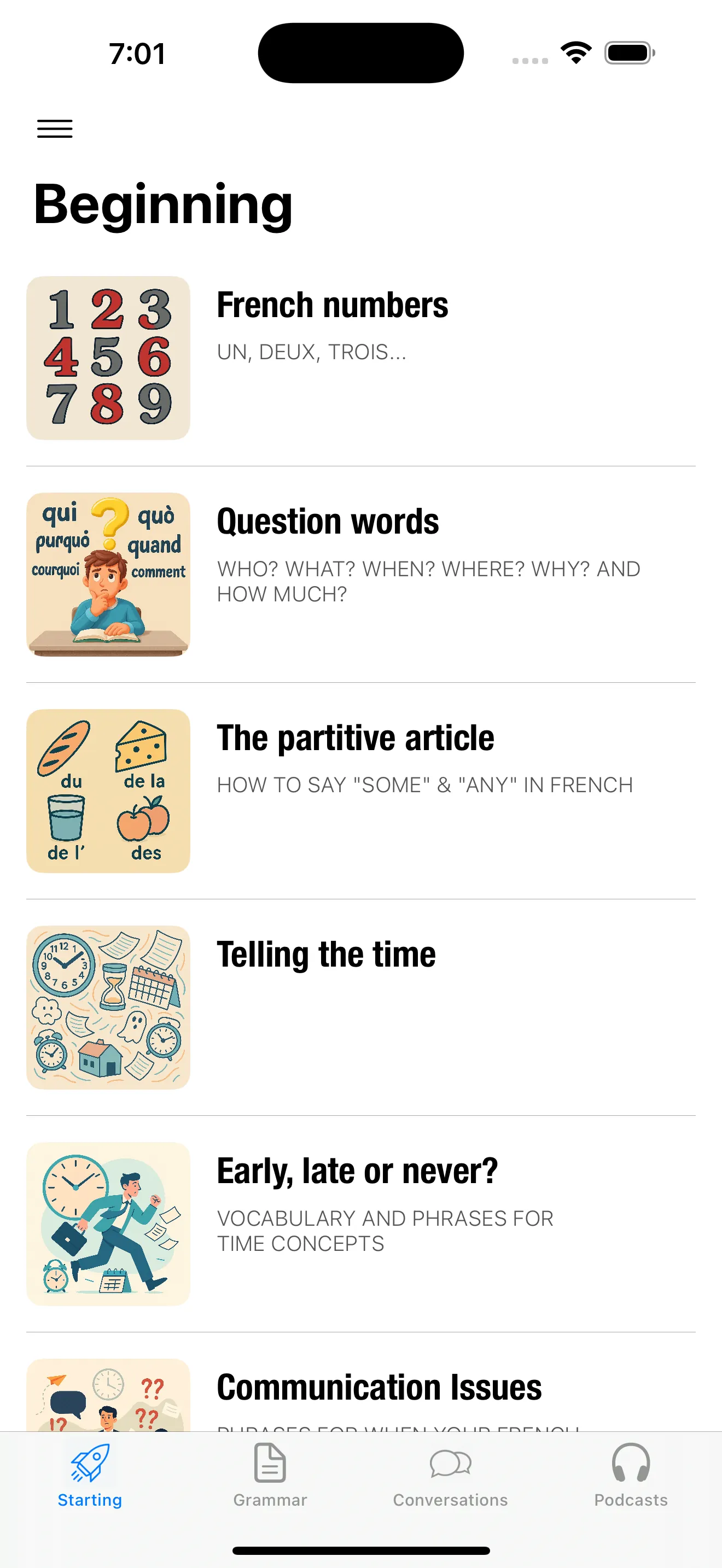 French Learning for Beginners iphone screenshot 1