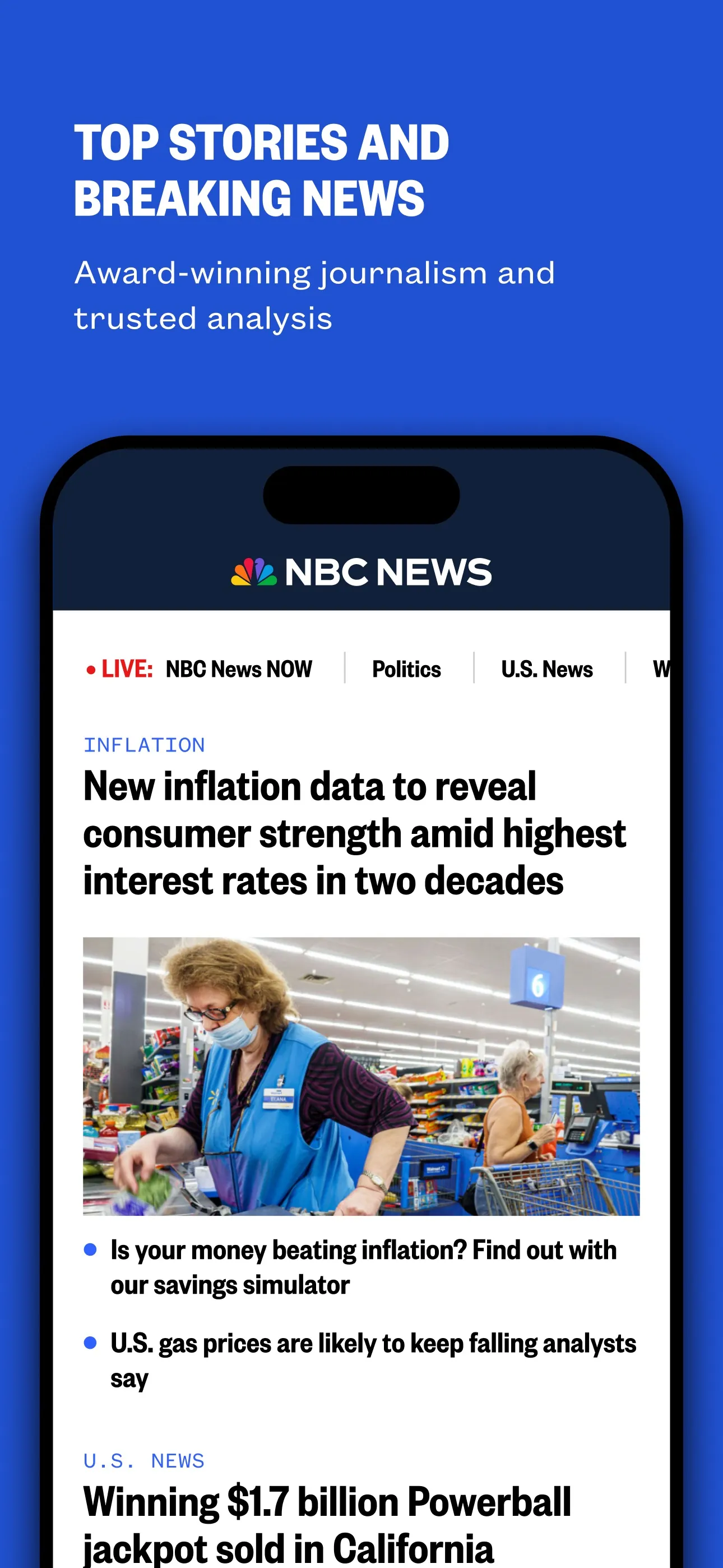 NBC News: Breaking & US News iphone screenshot 1