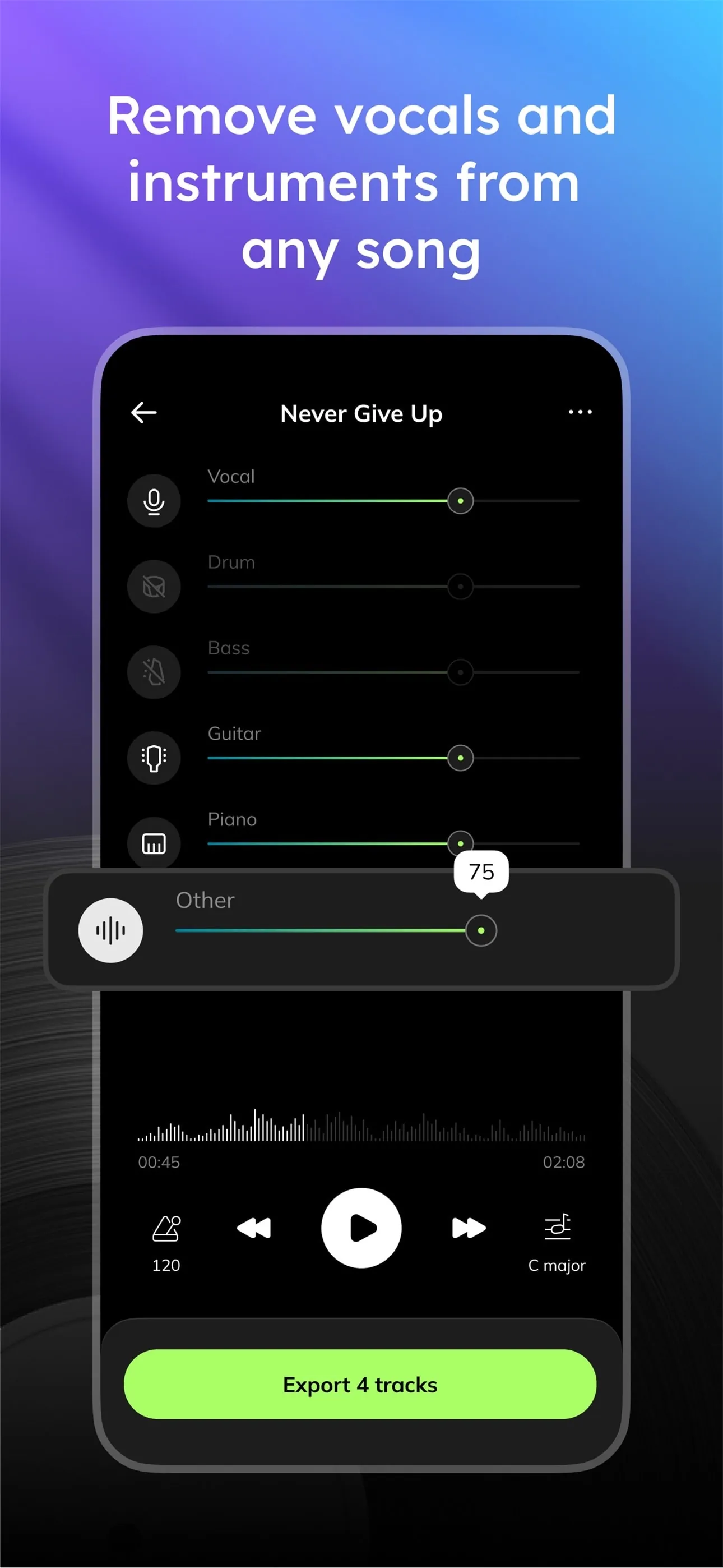 Vocal Remover - Musiclab iphone screenshot 4