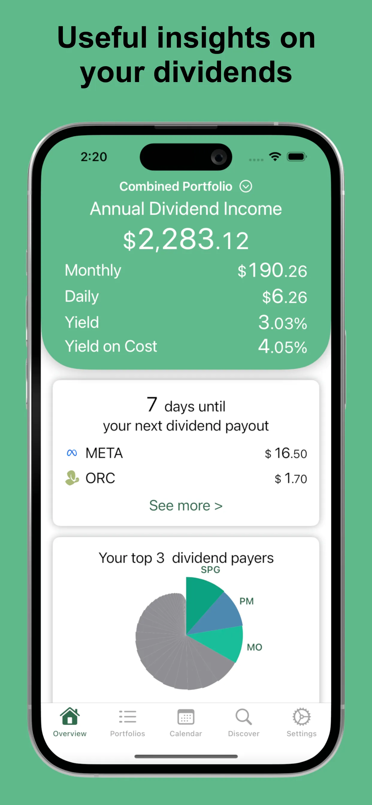 Dividend Tracker - DivTracker iphone screenshot 2