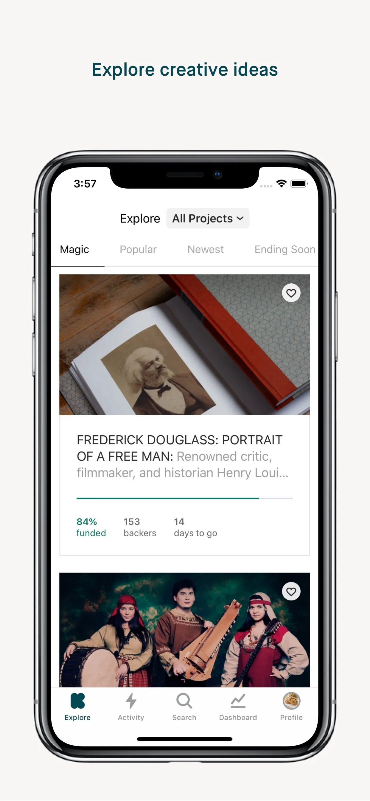 Kickstarter iphone screenshot 1