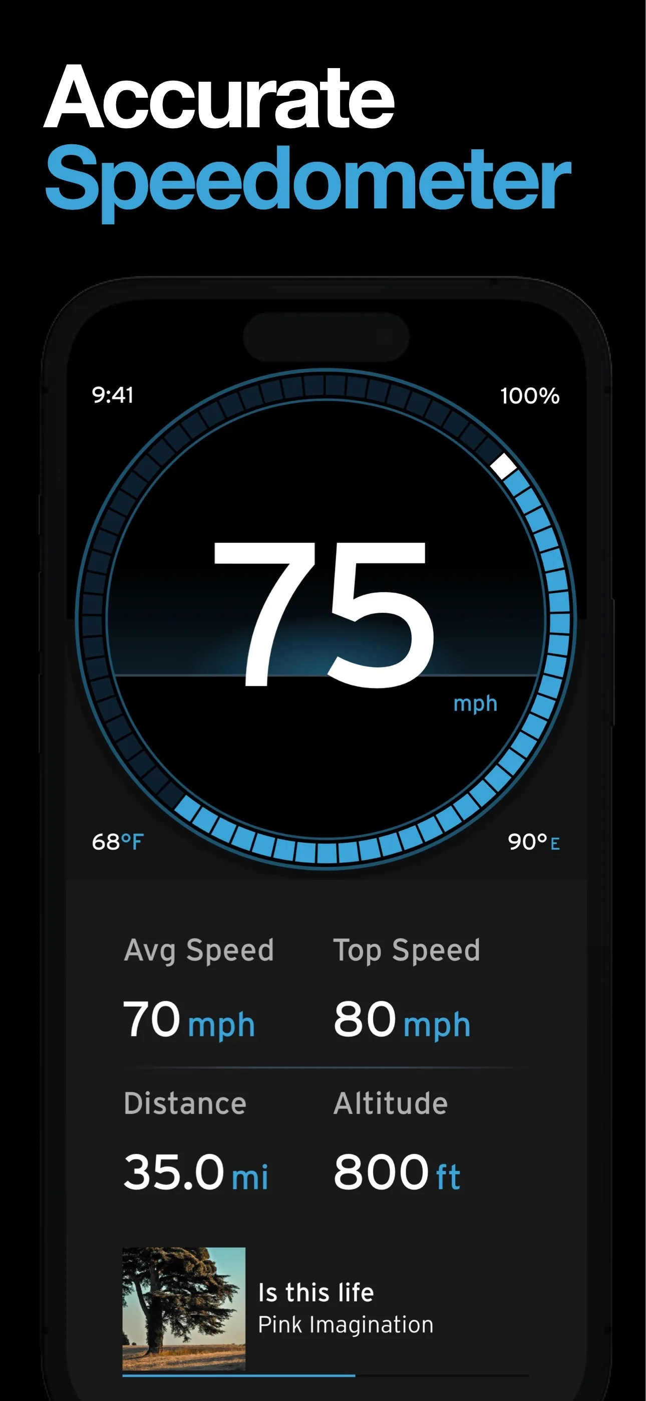 Speedometer GPS Digital MPH iphone screenshot 2