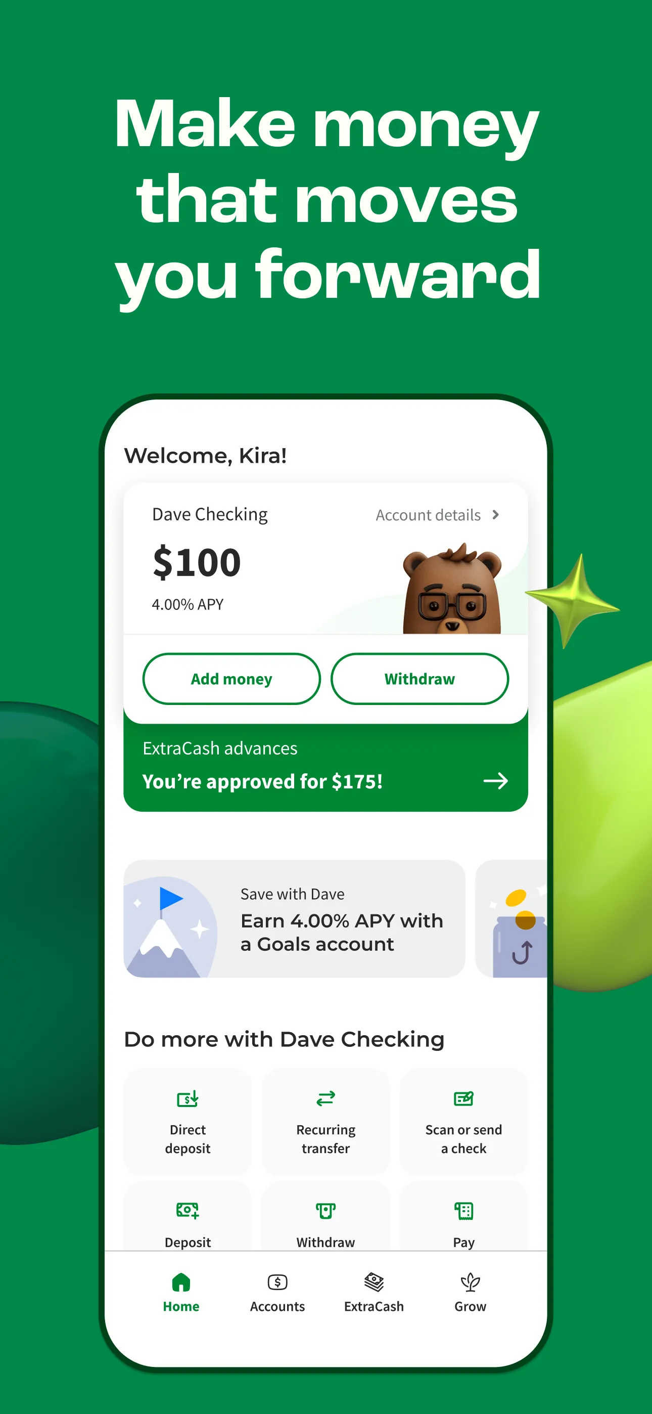 Dave: Fast Cash & Banking iphone screenshot 5