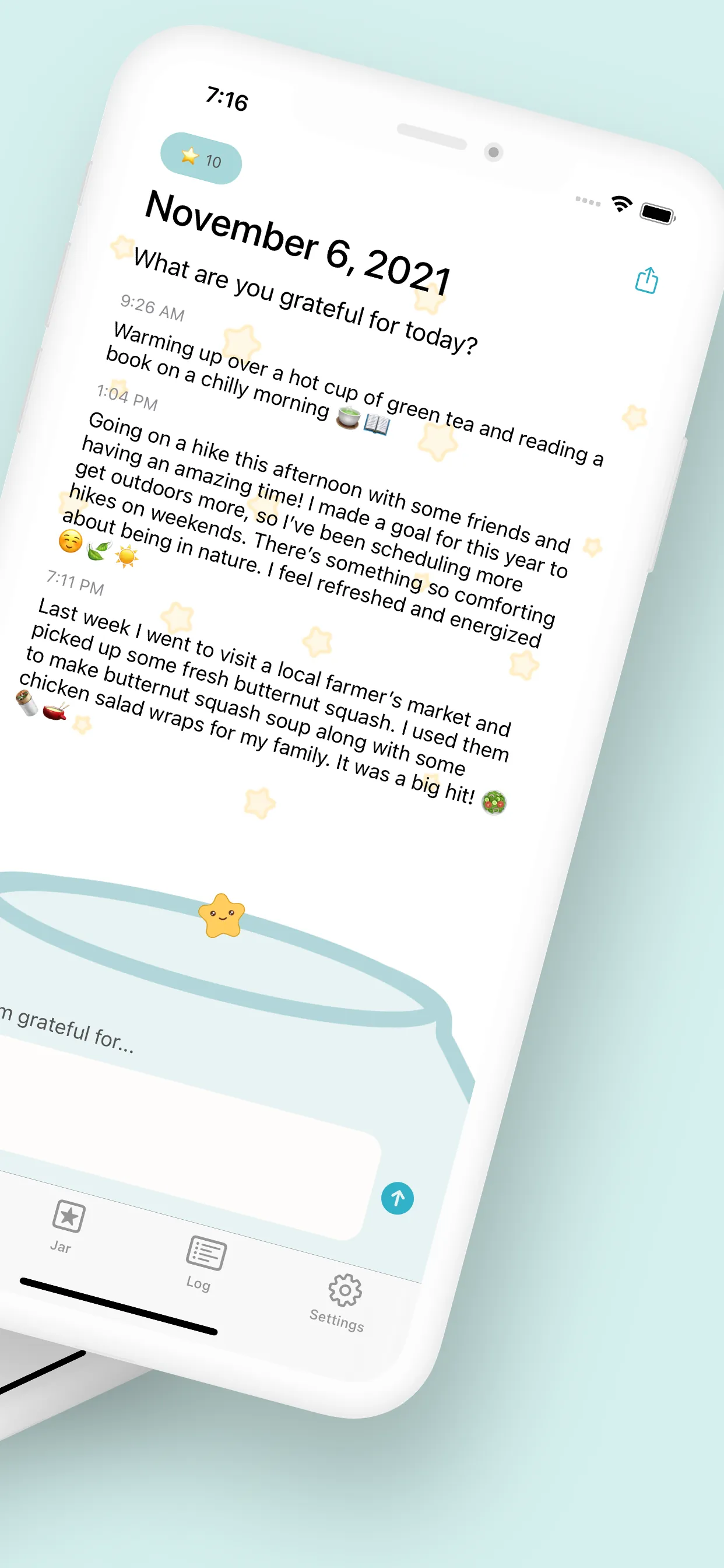 Gratitude Jar iphone screenshot 2