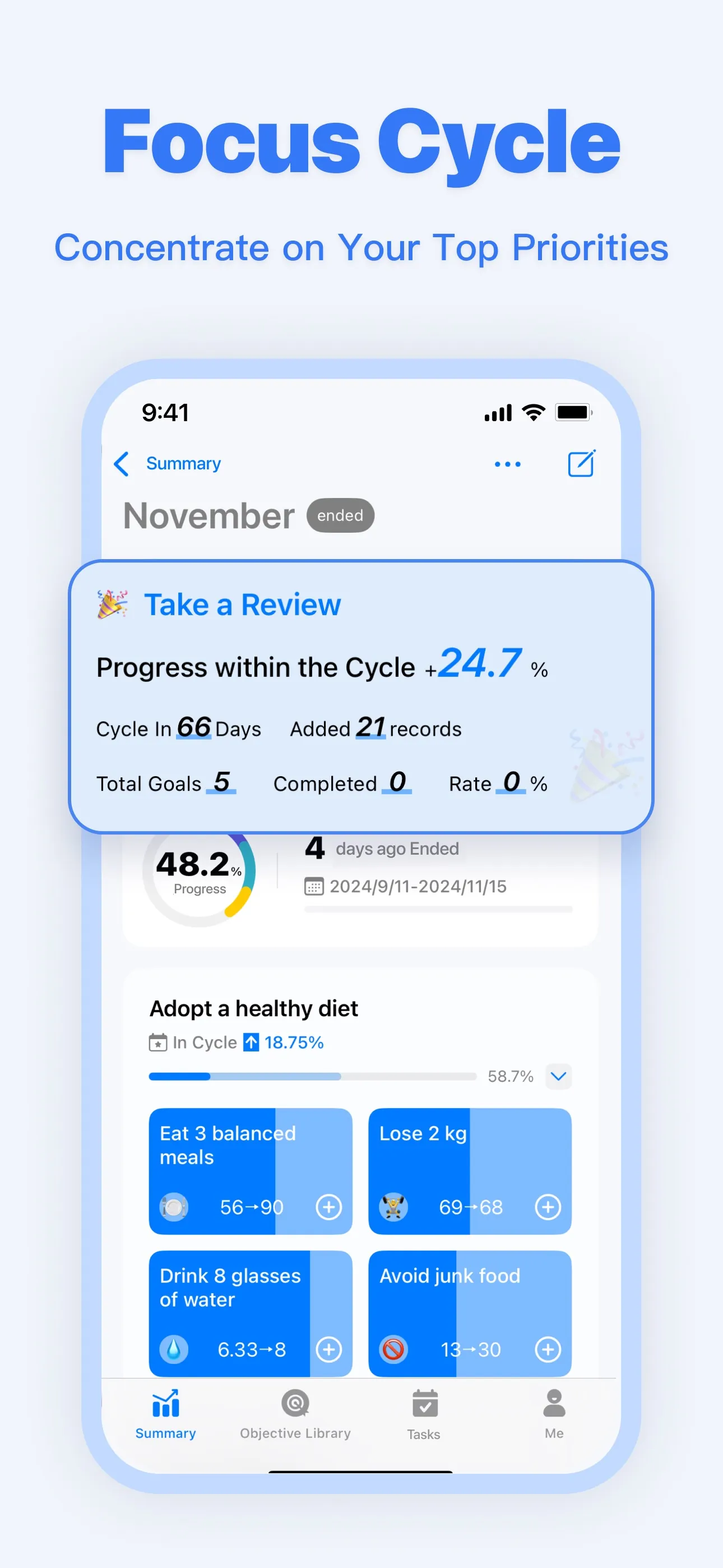 Vis - OKR Goals Planner&To-Do iphone screenshot 5