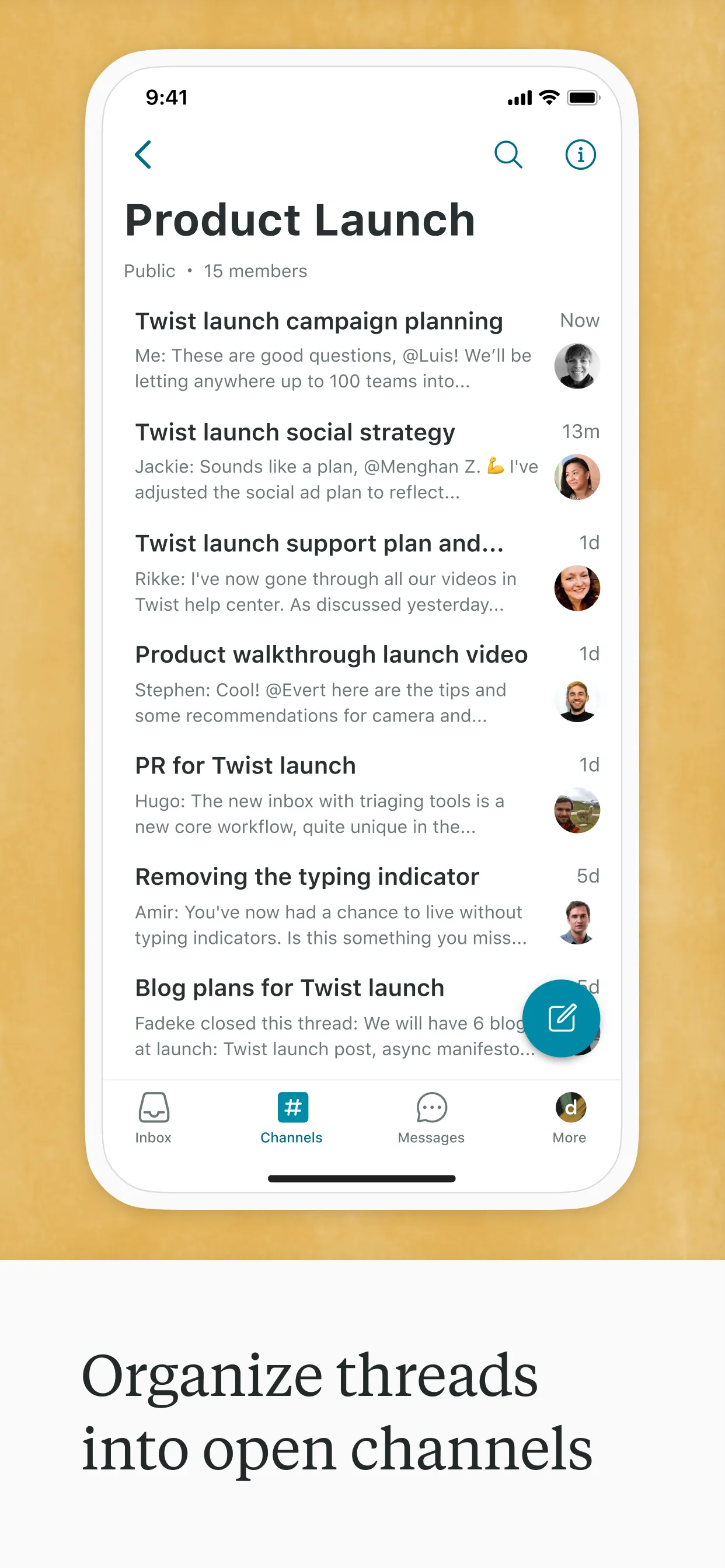 Twist: Organized Messaging iphone screenshot 3