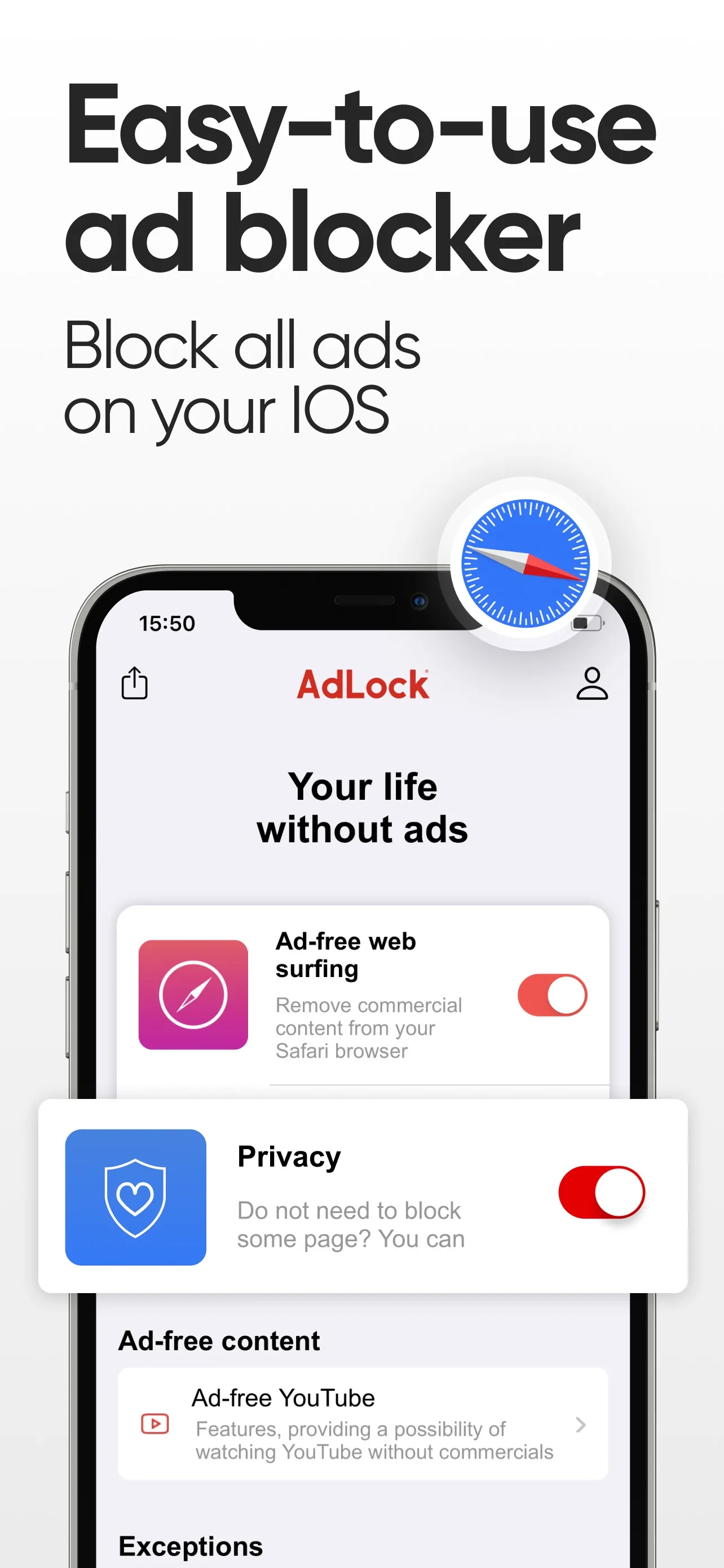 AdLock: Ad Blocker for Safari iphone screenshot 2