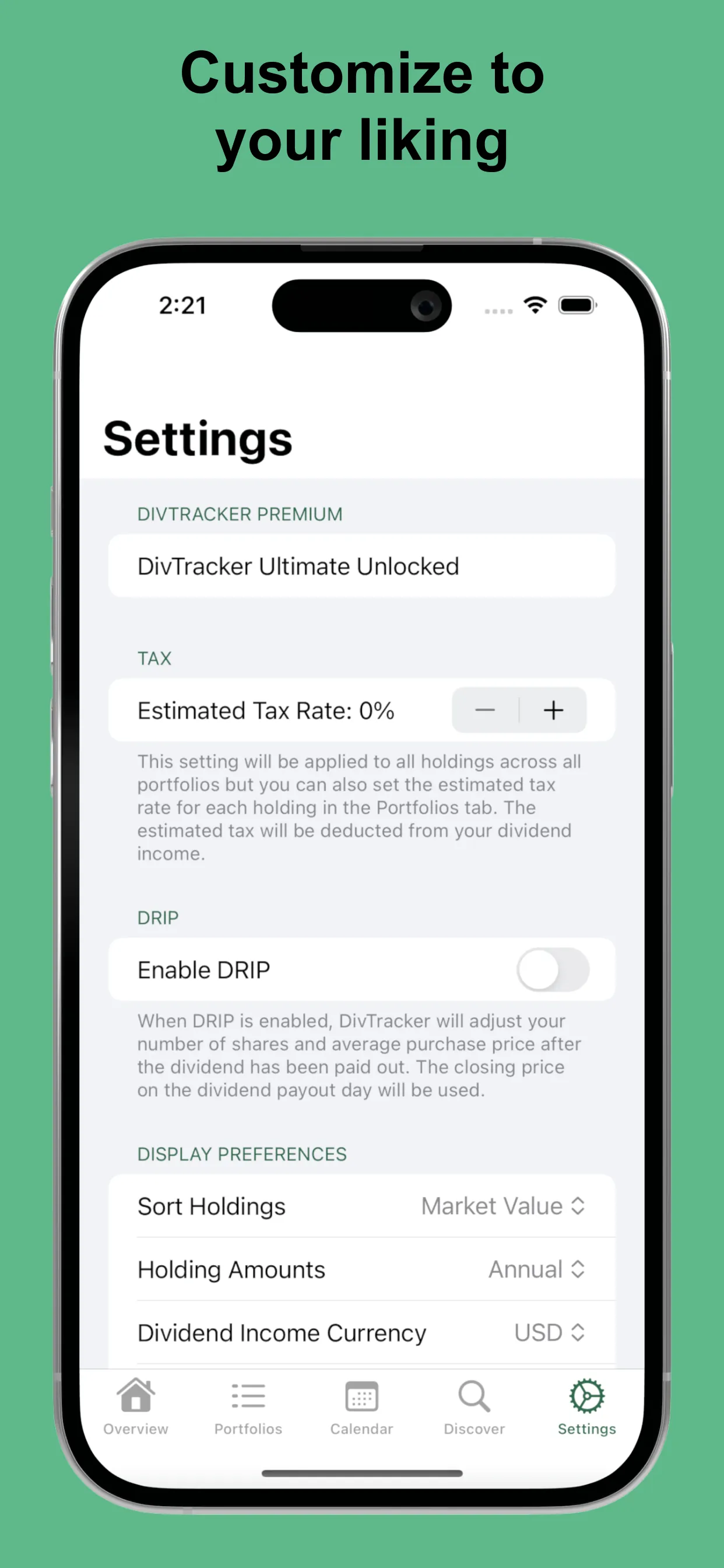 Dividend Tracker - DivTracker iphone screenshot 8