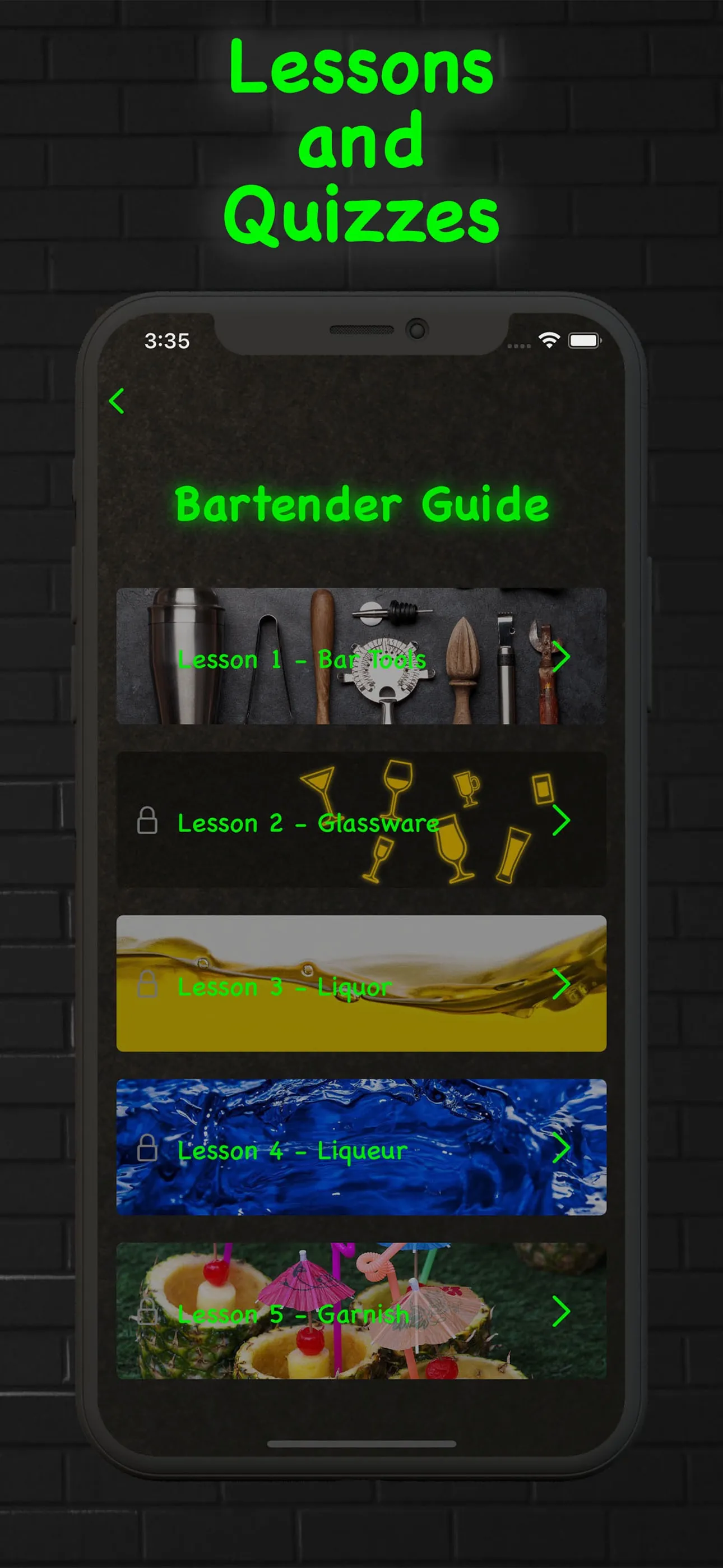 Bartender School iphone screenshot 1