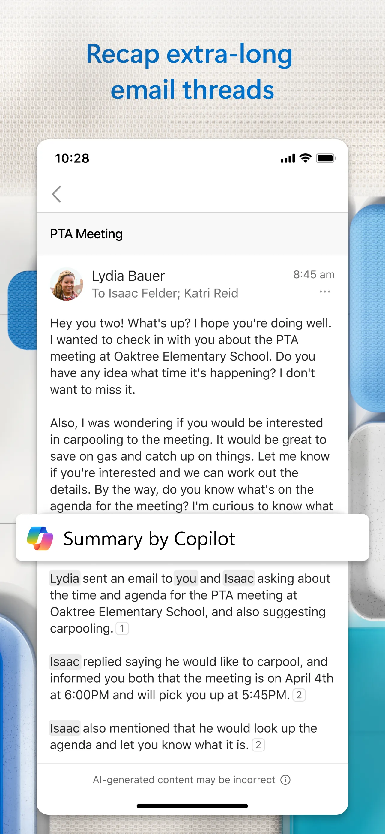 Microsoft Outlook iphone screenshot 3