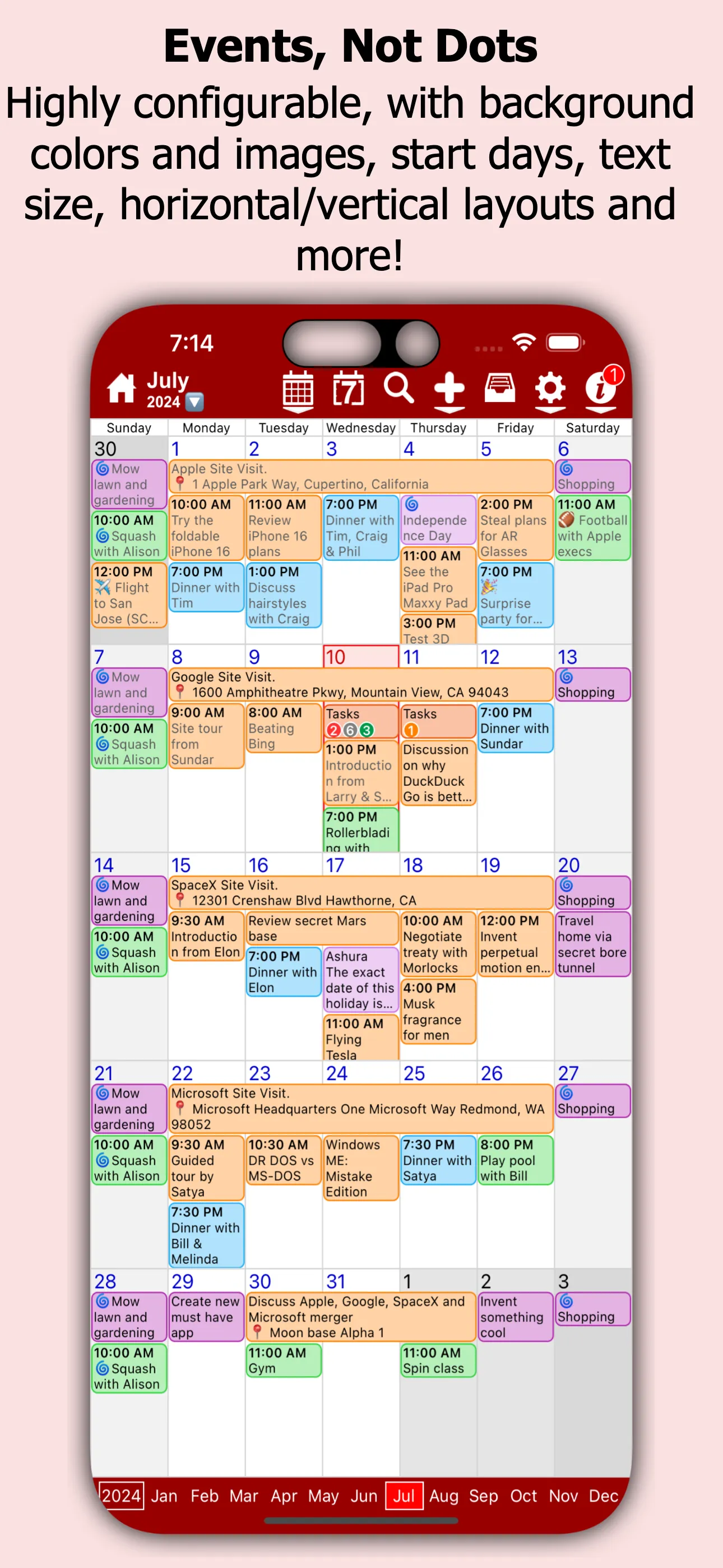 myCal PRO Planner iphone screenshot 2