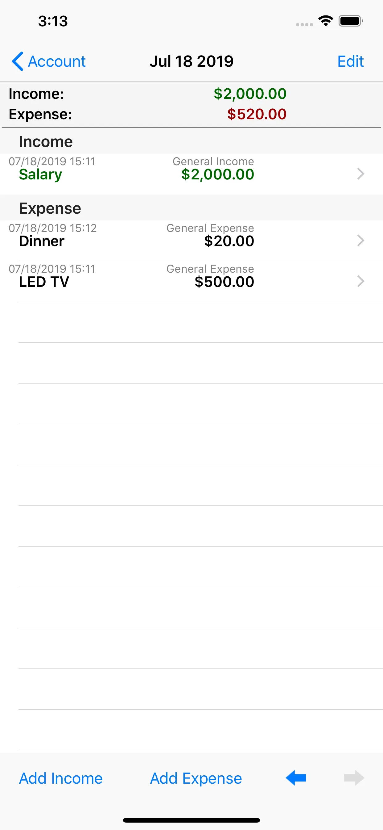 iSpending - Expense Tracker iphone screenshot 2