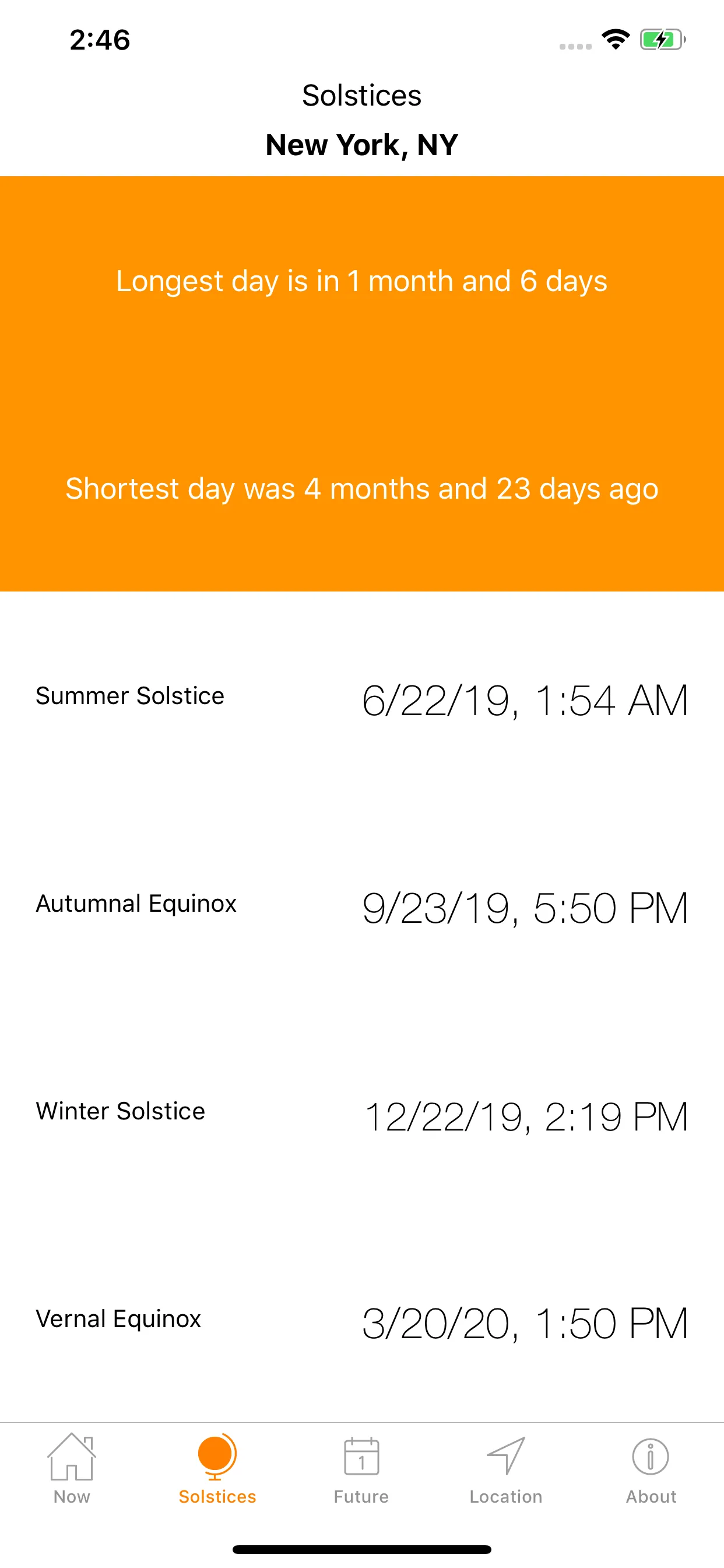 Sunrise Sunset Times iphone screenshot 5