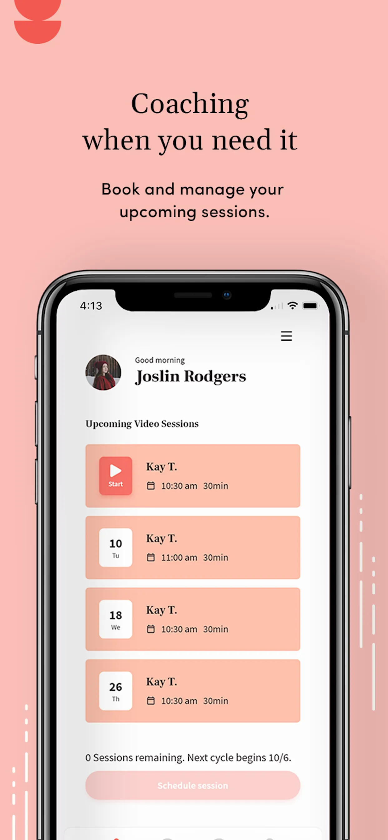 Blush Life Coaching iphone screenshot 1