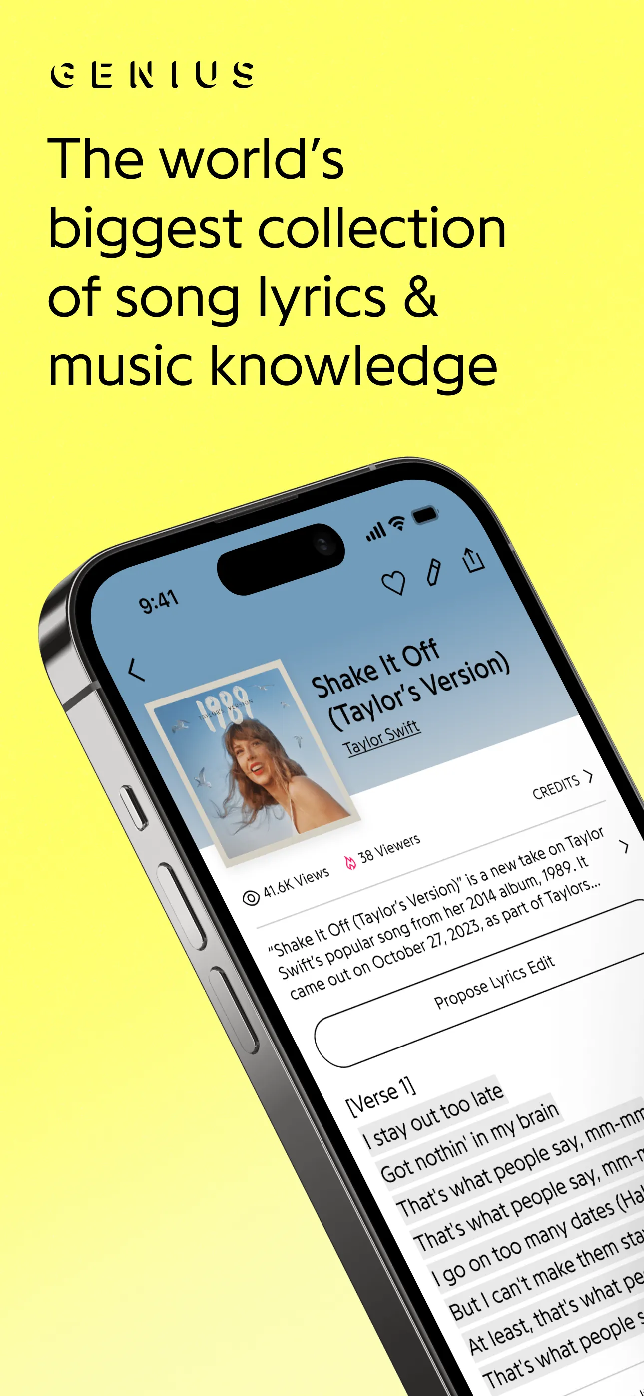 Genius: Song Lyrics Finder iphone screenshot 1