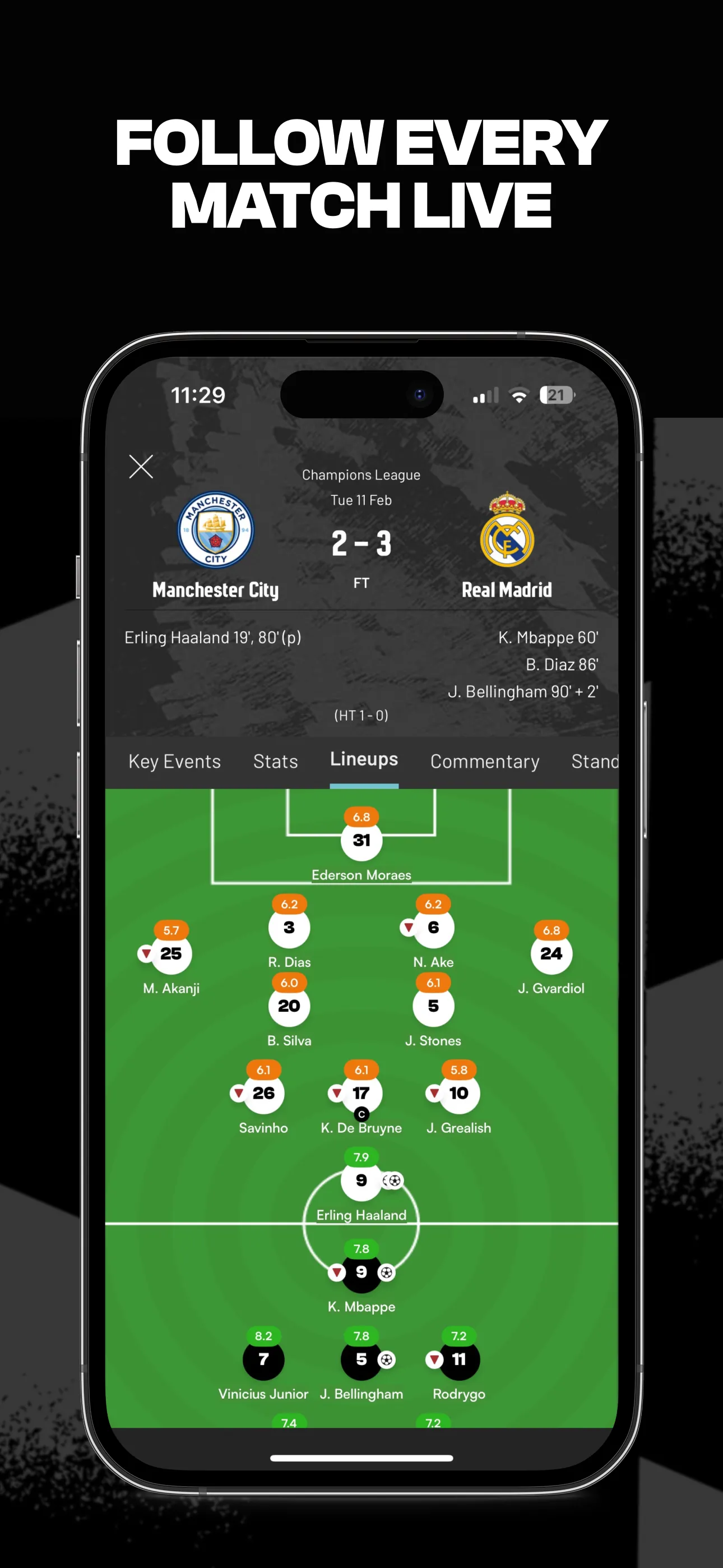 GOAL Live Scores iphone screenshot 1