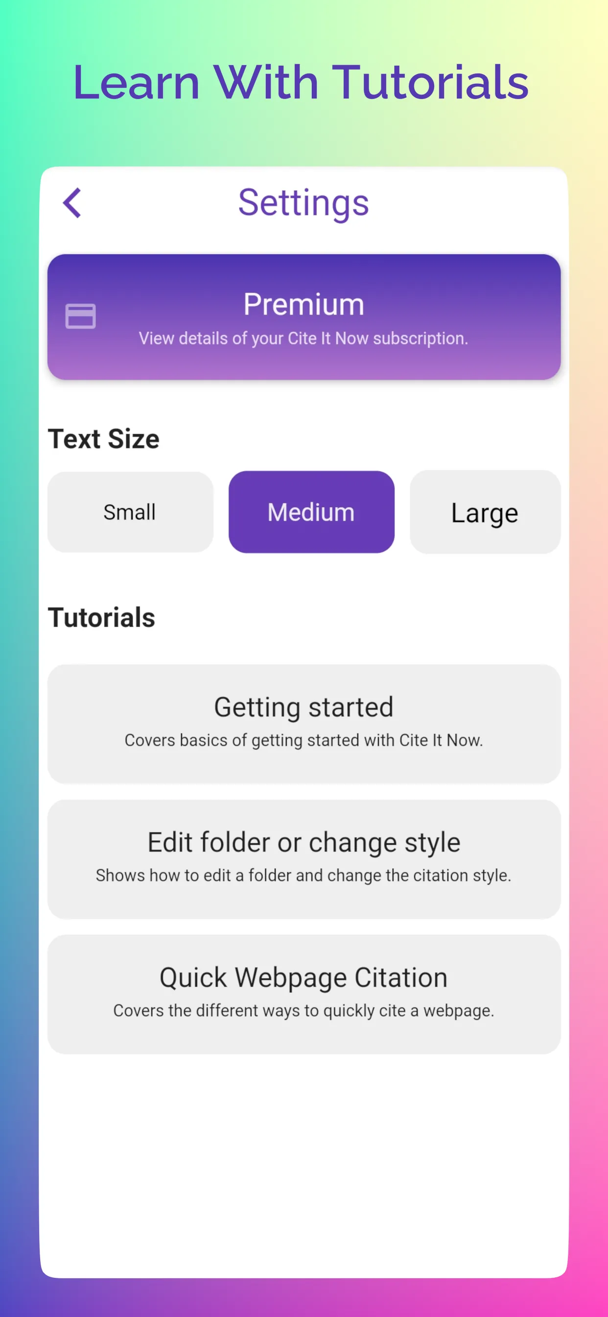 Cite It Now: Easy referencing iphone screenshot 5