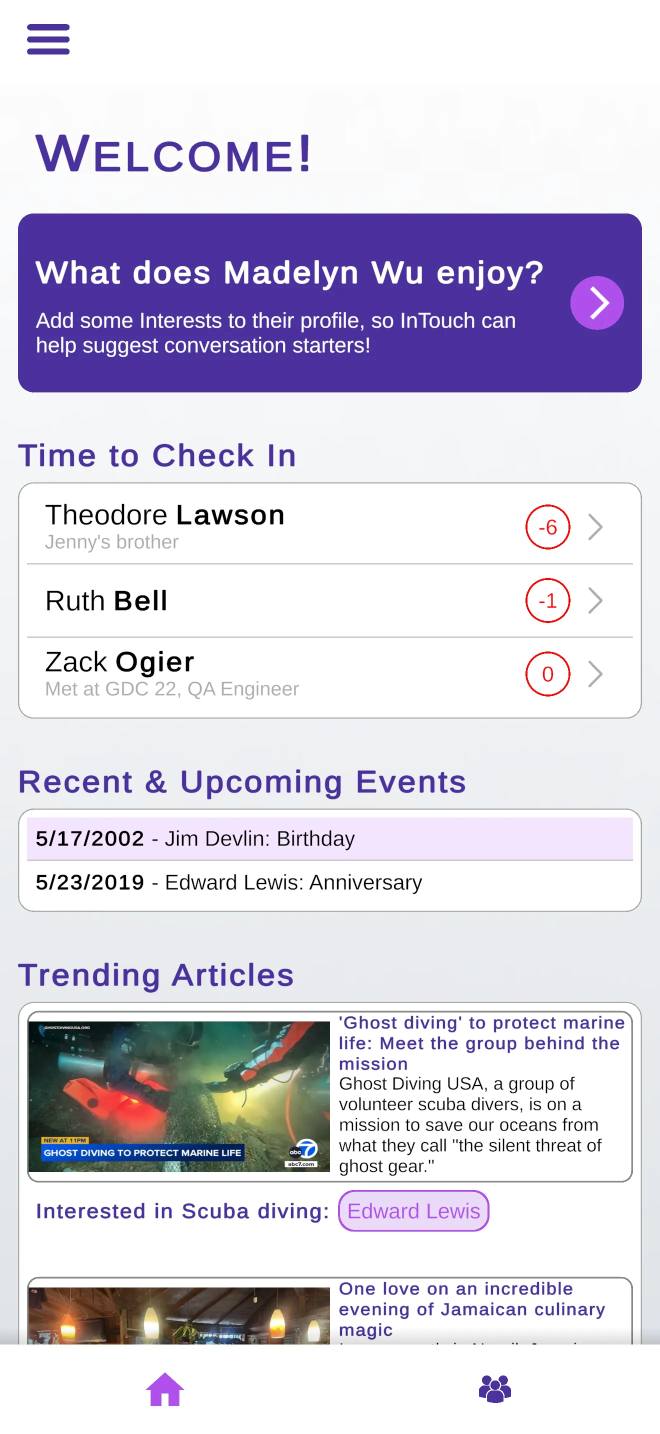 InTouch - Network Socially iphone screenshot 1