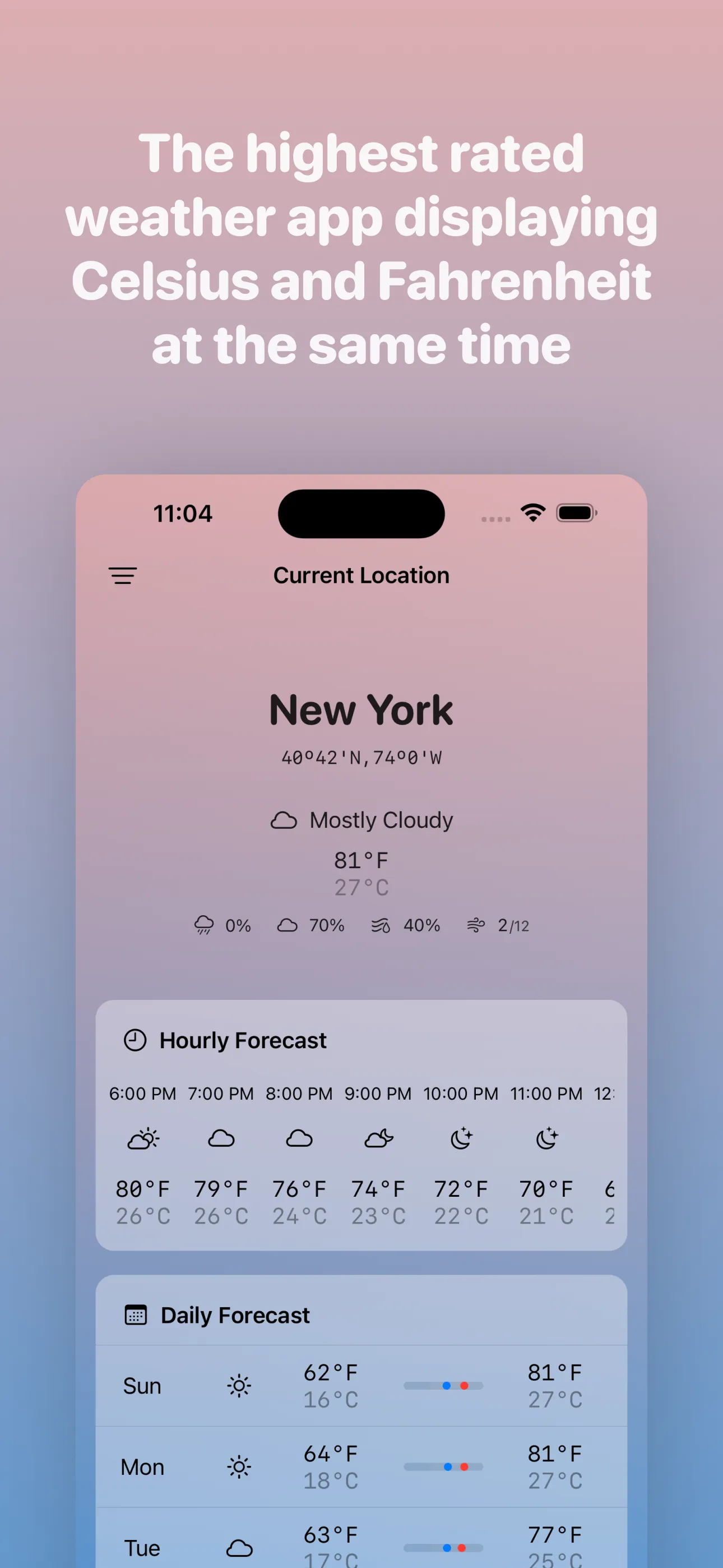 Franz Fahrenheit (& Celsius) iphone screenshot 1