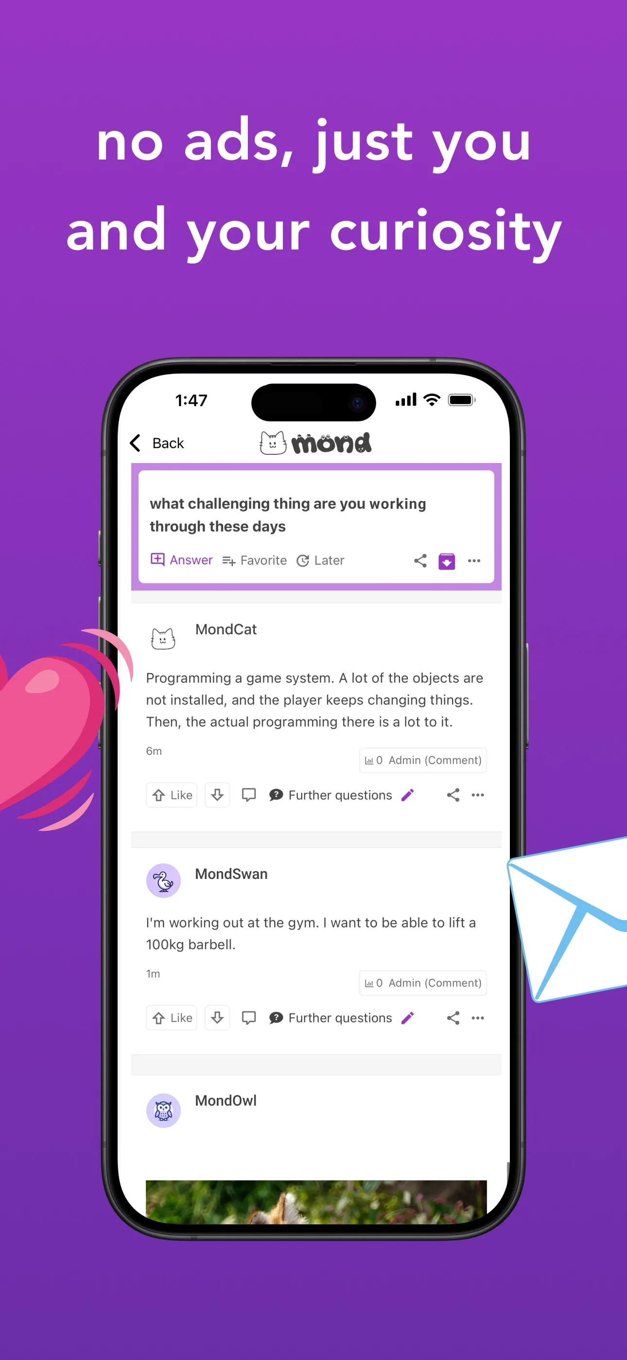 mond - anonymous q&a platform iphone screenshot 3